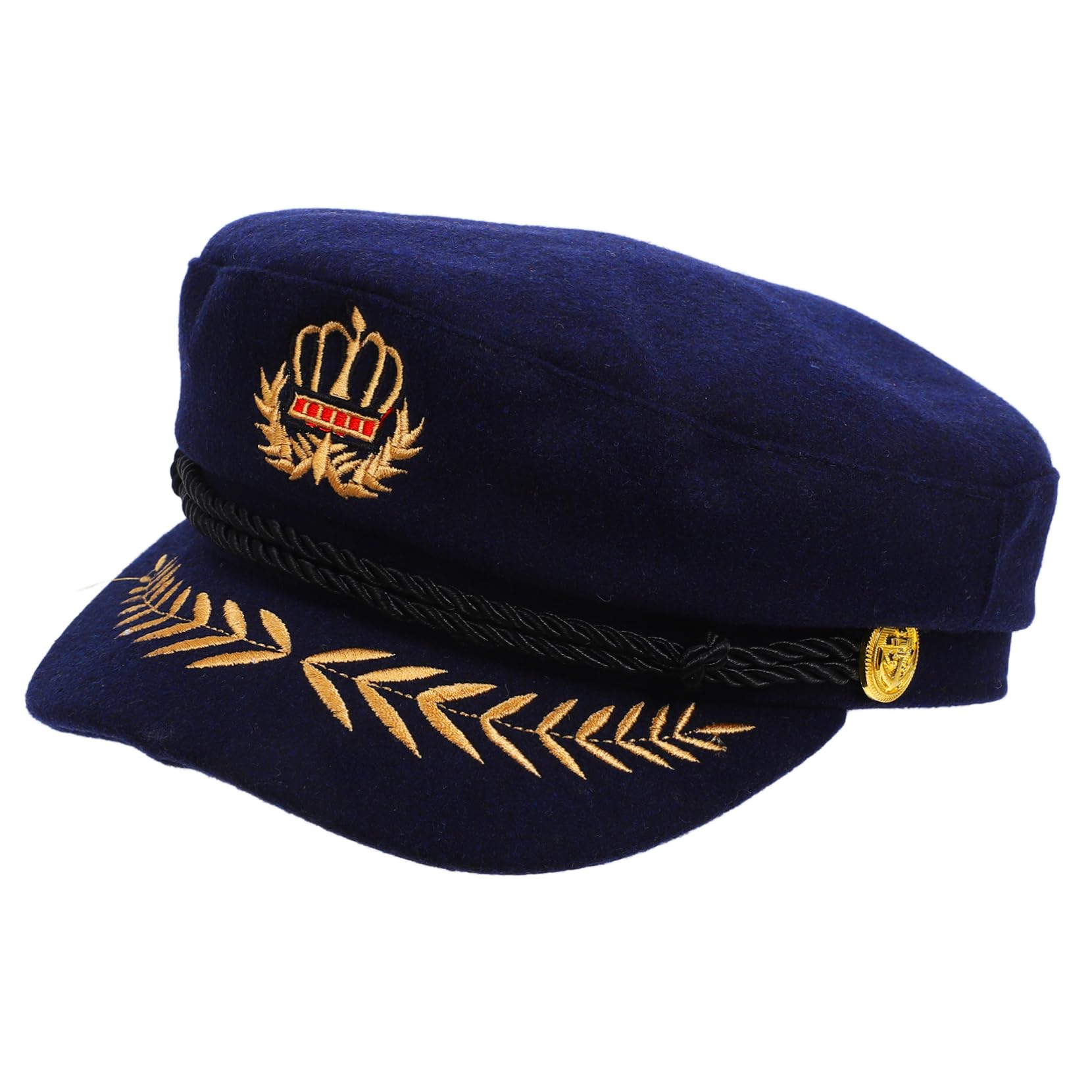 Alipis Boat Captain Hat Navy Cap Marine Hat for Cosplay Lightweight Party Accessory