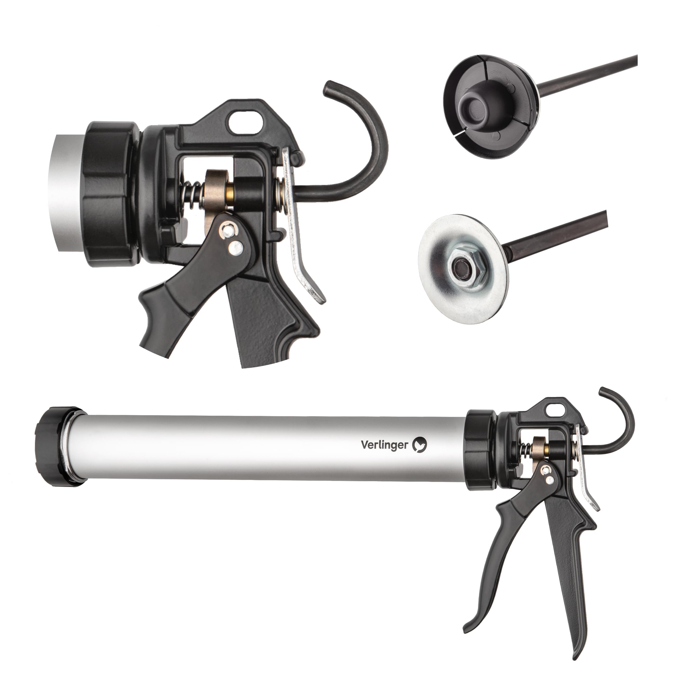 Profesjonalny pistolet na kartusz do 280/310/400/600 ml, 4000 N 25:1, trwały, ergonomiczny, precyzyjny do silikonu, akrylu, kleju, wytrzymała konstrukcja do prac budowlanych i remontowych