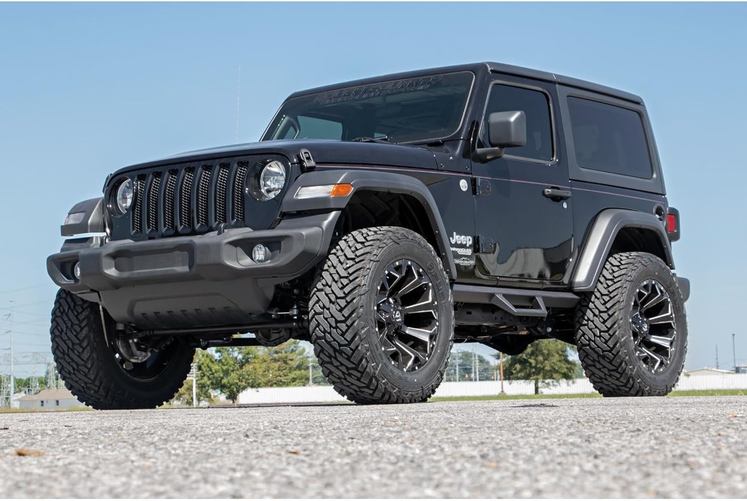 Rough Country 2.5" Lift Kit w/ N3 Shocks for Jeep Wrangler JL 2-Door (2024-2025) - Includes Front & Rear N3 Shock Absorbers, Lifted Coil Springs