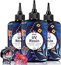 KISREL UV Resin 300g - Upgraded UV Resin Kit, Hard Type Crystal Clear Ultraviolet Curing UV Epoxy Resin for Craft Jewelry Making