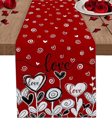 Camino de mesa de muñeco de nieve de Navidad, copos de nieve rojos para fiestas, cocina, comedor, banquetes, bufandas de invierno para árbol de