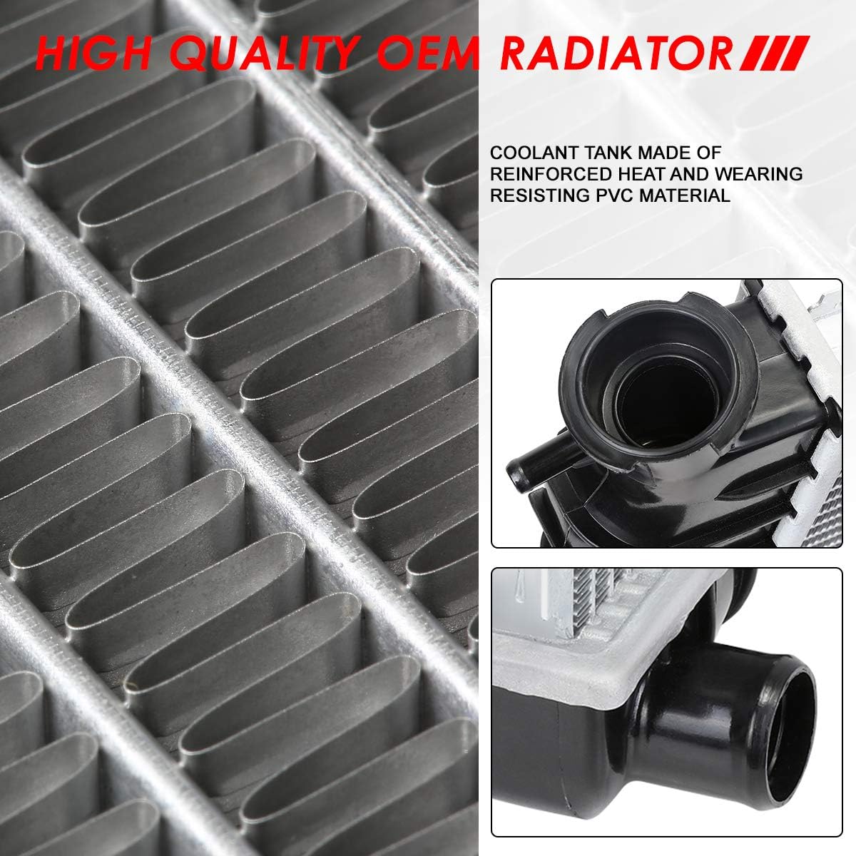 Auto Dynasty Radiator Compatible with 1886-1899 Oldsmobile 98 / Buick Riviera 3.8 AT, DPI 1202 Factory Style 1-Row Cooling Radiator, Aluminum Core