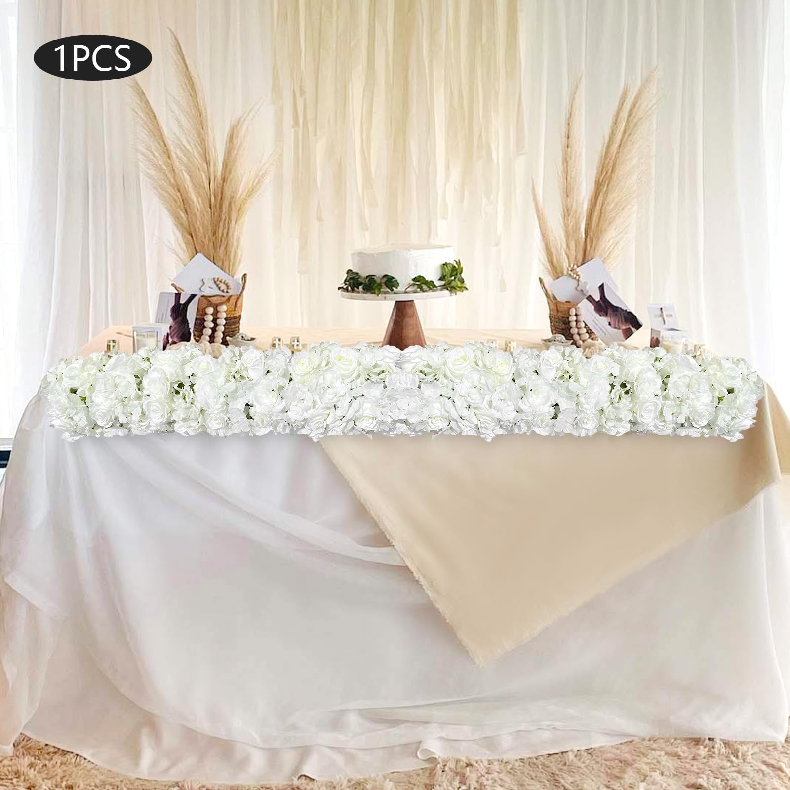 Kunstblume Rosengirlande Seidenblumen Hängepflanze Blumenranken für Hochzeit Tischdeko Party Wand Garten Dekor