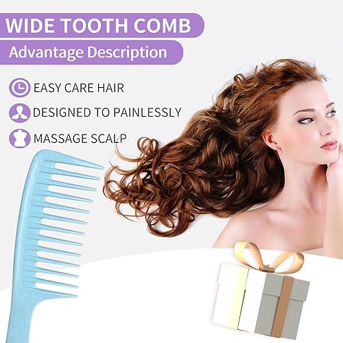 Miniatura 5 de Cepillo desenredante para cabello húmedo, 3 piezas, cepillo para el cabello para mujeres, cepillo desenredante para cabello rizado, peine de dientes