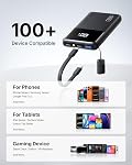 INIU Banque d'électricité, Ultra Mince 10000mAh Chargeur portable, 45W Chargeur Portatif à charge rapide avec amovible USB-C câble & Batterie de voyage de stand, sécurité de vol pour iPhone 17 16, Samsung S26, iPad etc.