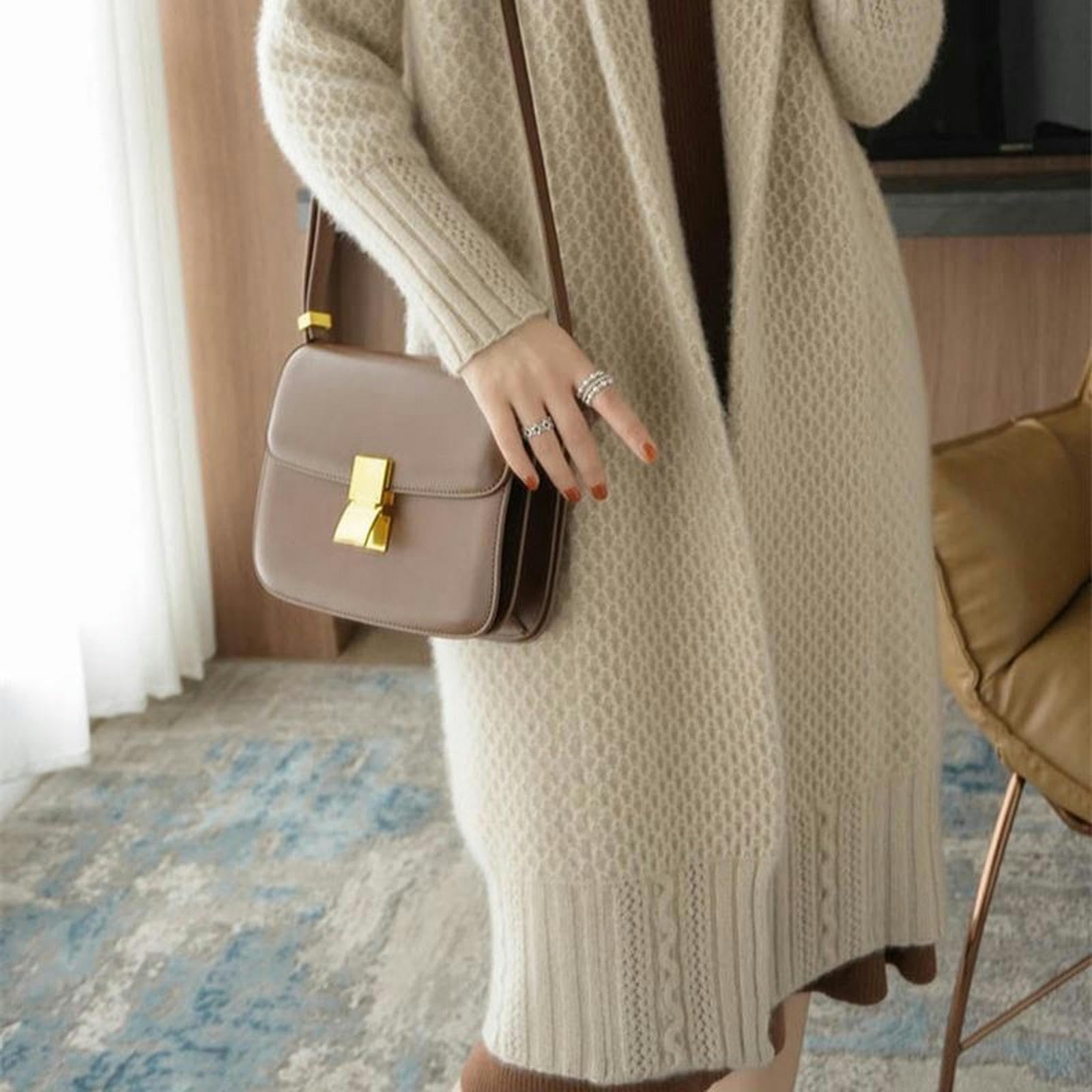 TEidea Rebeca Mujer Verano Cárdigan De Punto Elegante De Gran Tamaño: Abrigos De Manga Larga para Mujer - Tops Sueltos Casuales para El Invierno