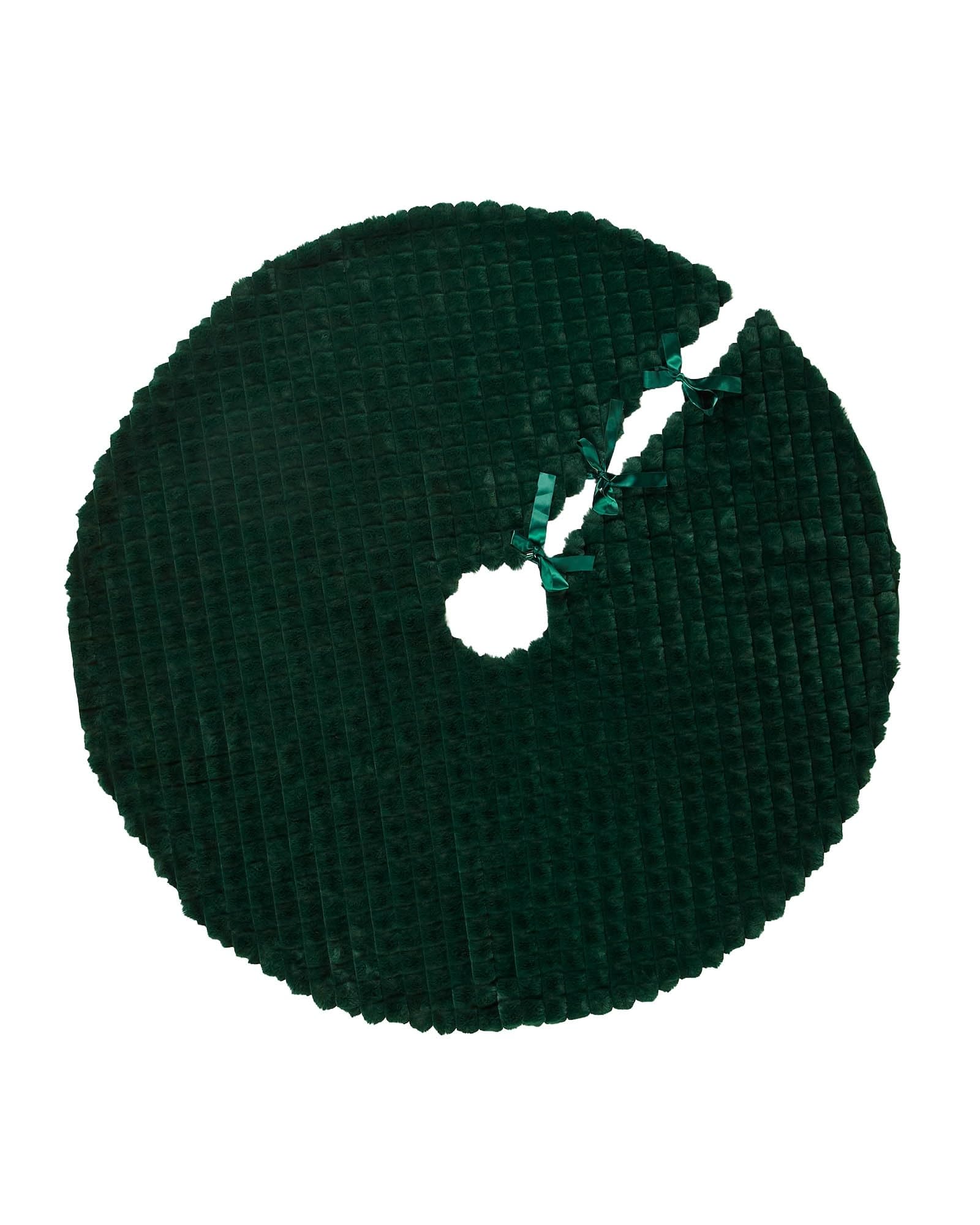 Werchristmas Sage Green Faux Fur Diamond Tree Skirt, 122 Cm