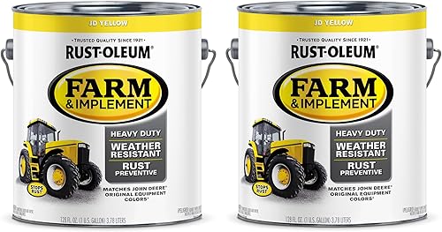 Vista 432 de Rust-Oleum Farm & Implement 280165-2PK - Pintura esmaltada, galón, negro brillante, paquete de 2