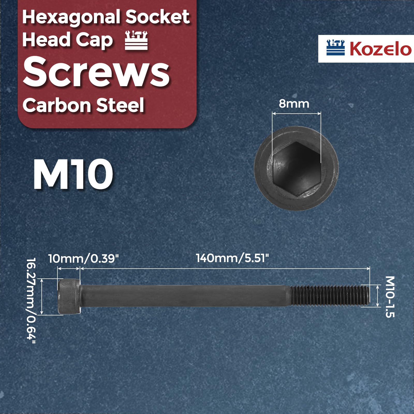 Kozelo 4pcs Socket Head Cap Screws - Image 2