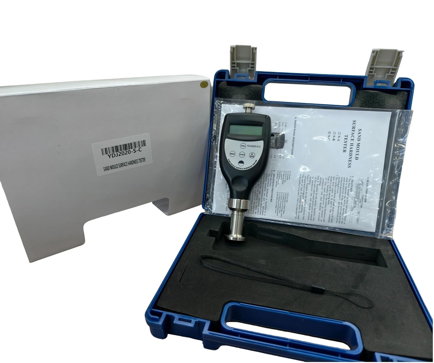 Portable Surface Mould Hardness Tester Meter with HC Unit Shape and Size of Indenter Spherical R1.20 Testing Range 10~90HC Resolution 0.1HC Accuracy ≤±1HC Stroke 2.50mm