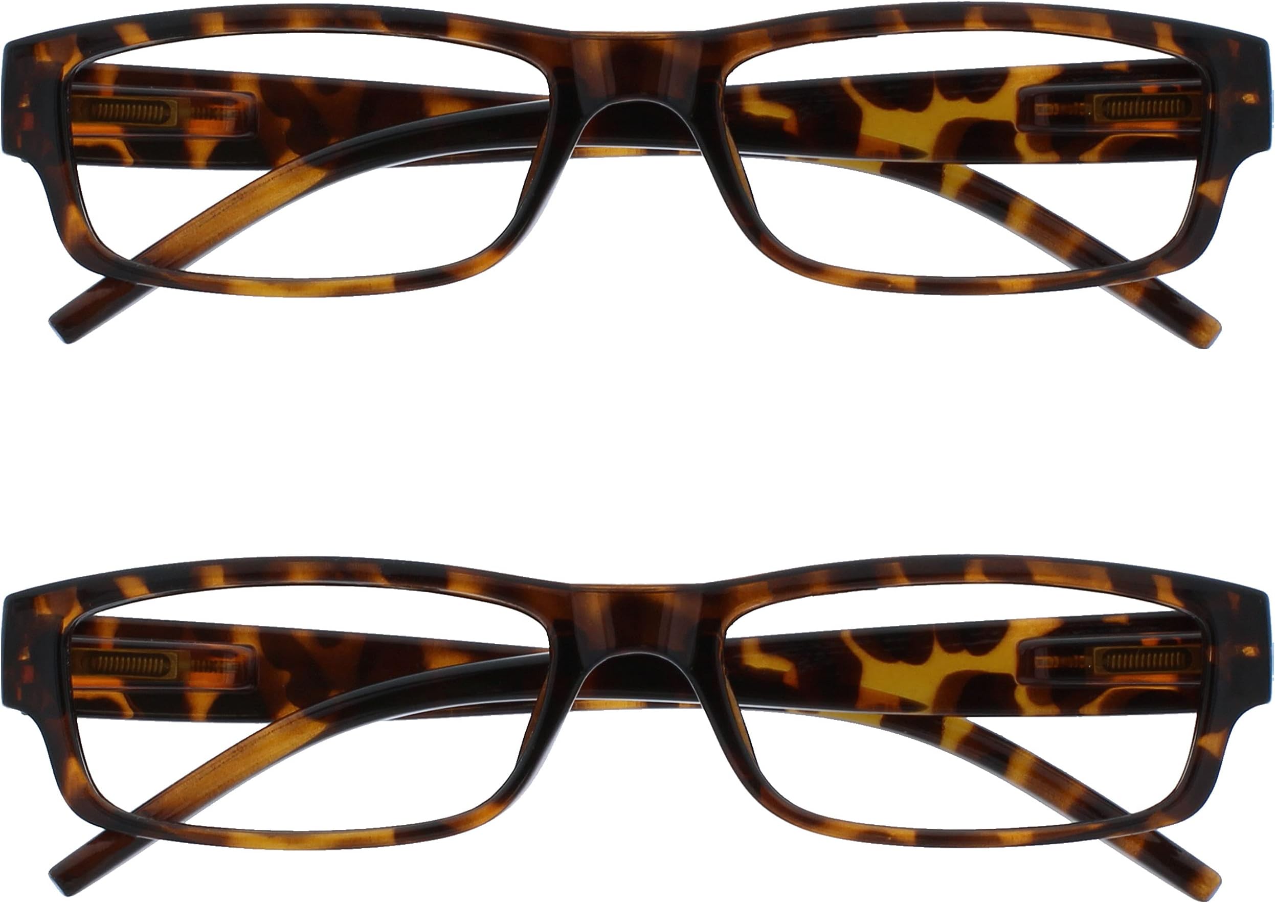 The Reading Glasses Company Brown Tortoiseshell Lightweight Comfortable Readers Value 2 Pack Mens Womens RR32-2 +1.00