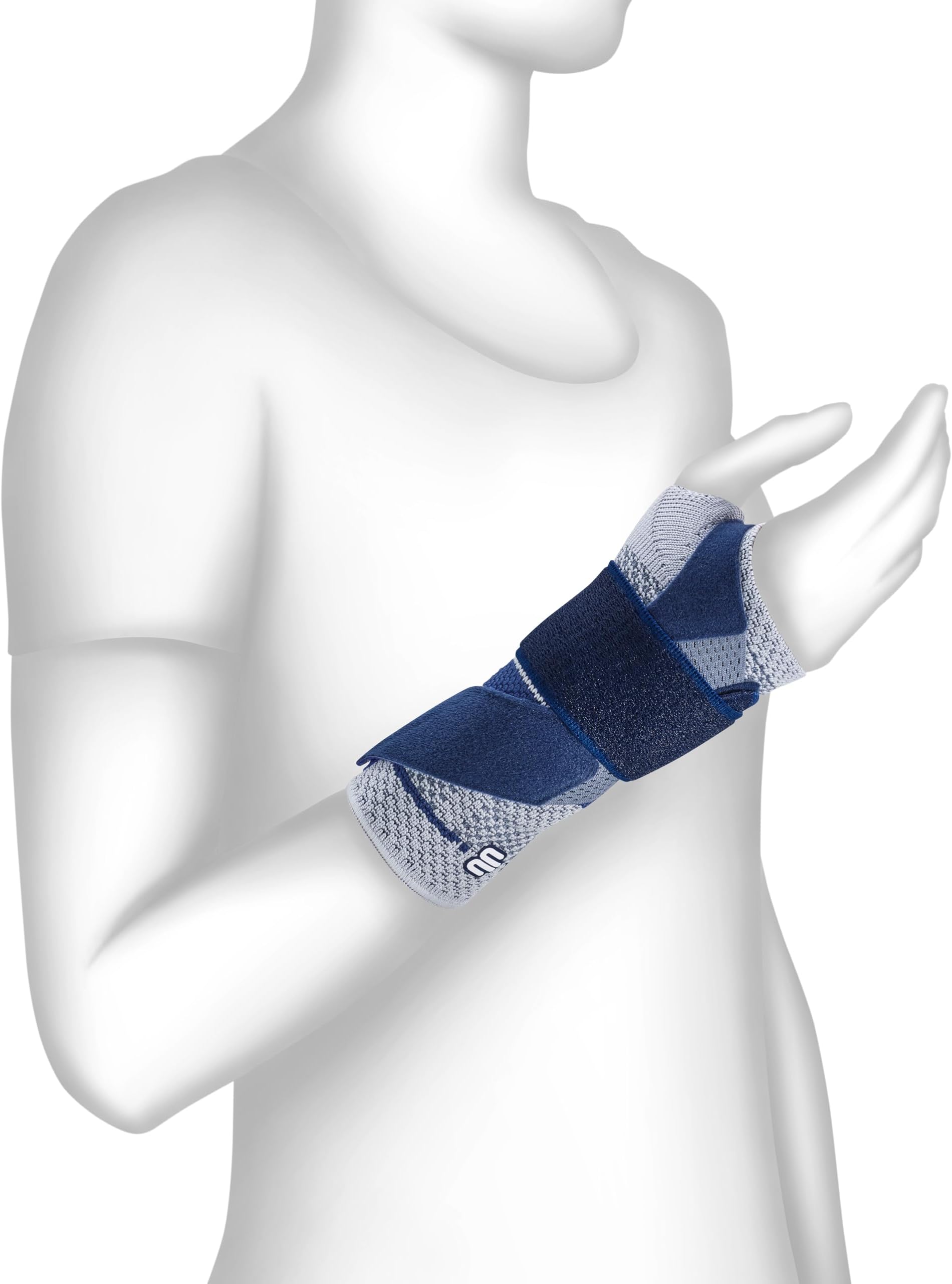 ManuTrain - Wrist Support - Relieves Strain and Stabilized During Movement - Right Wrist - Size 2 - Color Titanium