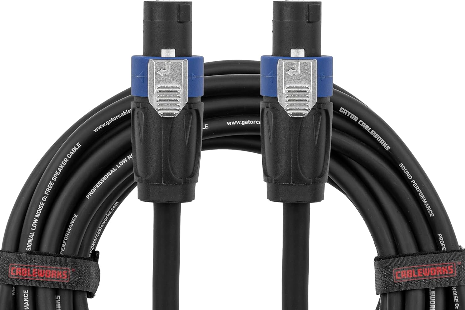 Cableworks By Gator Cases Composer Series Deluxe 15 Foot Twist Lock Connector to Twist Lock Connector Speaker Cable, (GCWC-SPK-15-2TL)