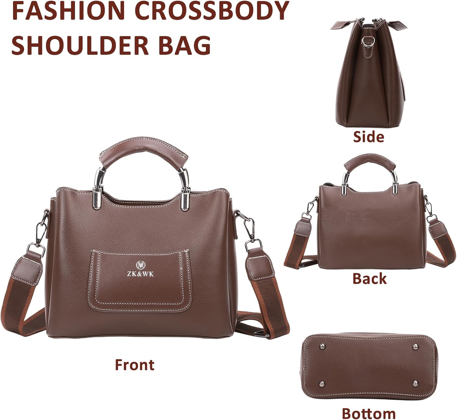 Handbags and Purses for Women Shoulder Tote Bags Top Handle Satchel with Adjustable Crossbody Strap