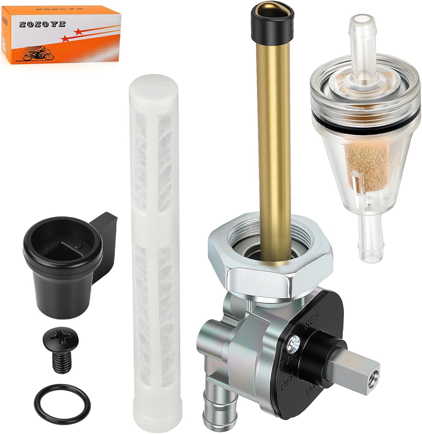 Fuel Gas Valve Petcock Kit W/Fuel Filter For Honda Shadow Spirit ACE Sabre Magna 1100 VT1100C VT1100T VT1100D 1995-2007 16950-MAH-023