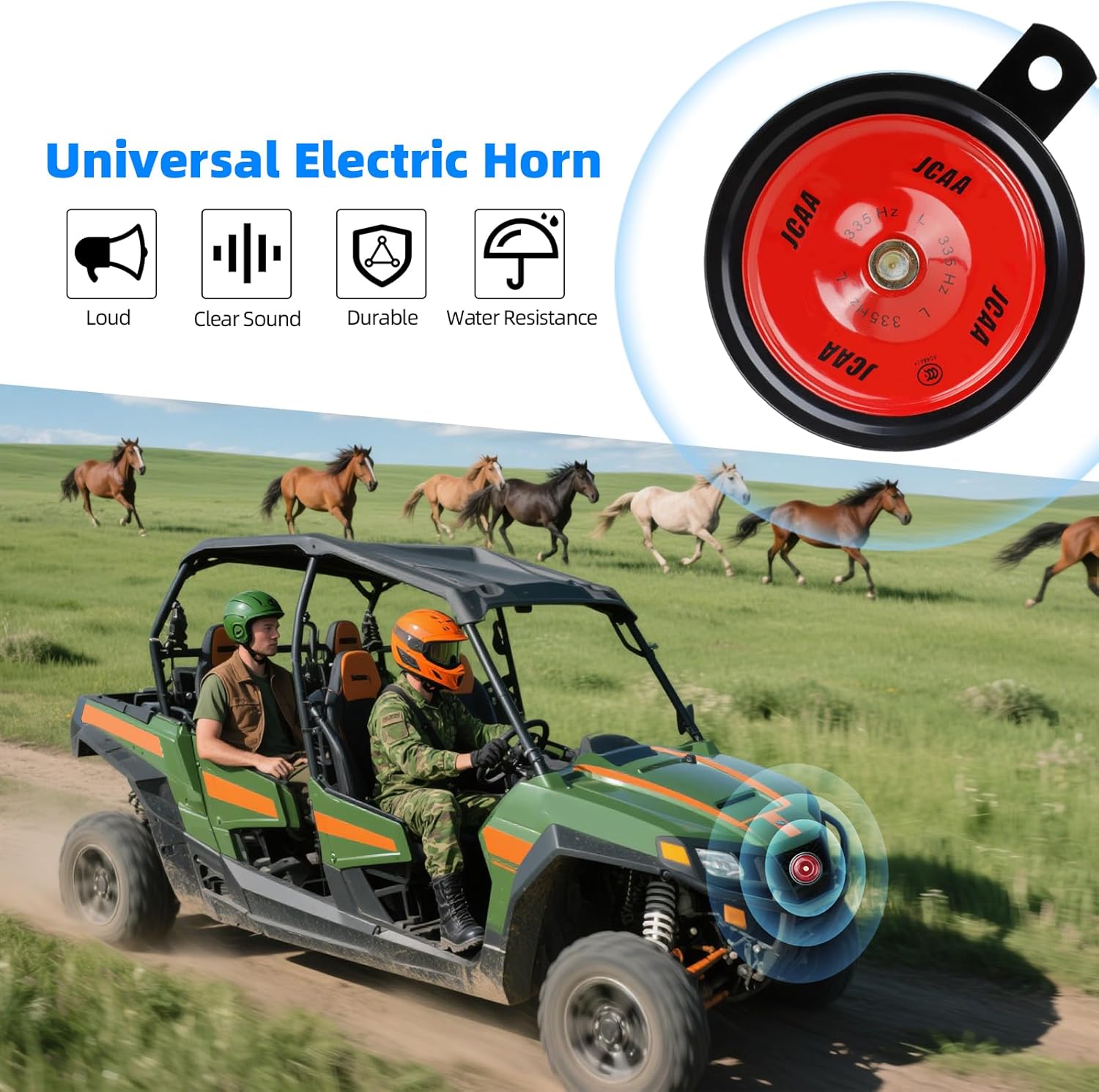 Roykaw Universal UTV Turn Signal Kit with Horn, ATV Blink Kit, Compatible with Arctic Cat, Can - am, Polari ranger,Rzr,Cfmoto,and Yamaha, Also Suitable for ATVs and Side - by - Side Vehicles