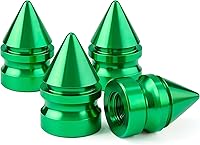 Vista 19 de 4 piezas de tapas de válvula de rueda con estilo de pico coloridas, válvula de rueda de aleación de aluminio, cubiertas universales de válvula