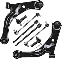 Vista 1530 de Detroit Axle - Kit de suspensión frontal de 8 piezas para Dodge Journey 2009-2015, 2 brazos de control inferiores, 2 rótulas, 2 varillas