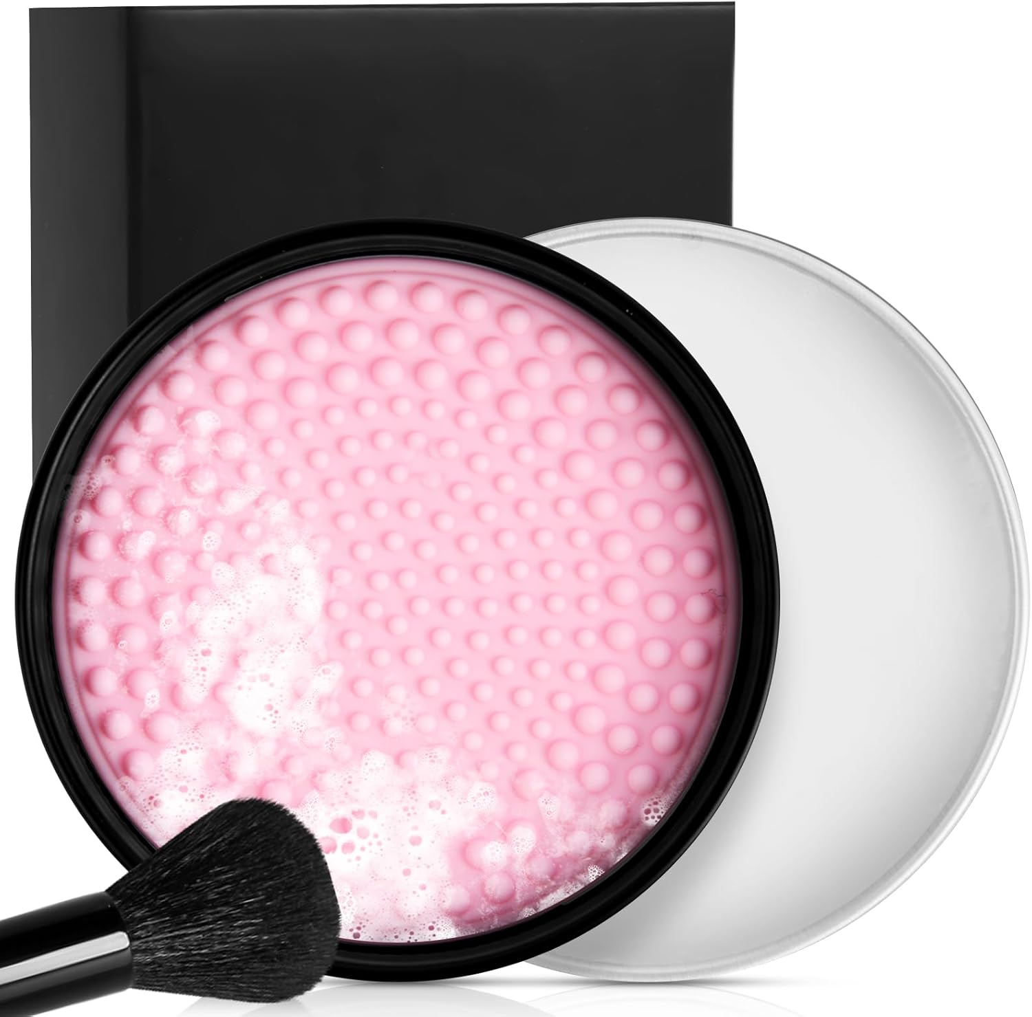 Borstelreinigende balsem, make-up borstel schone set, vaste zeep reiniger voor make-up borstel verzorging, gemakkelijk schoon te maken blenders borstels shampoo, verwijdert schaduw kleur
