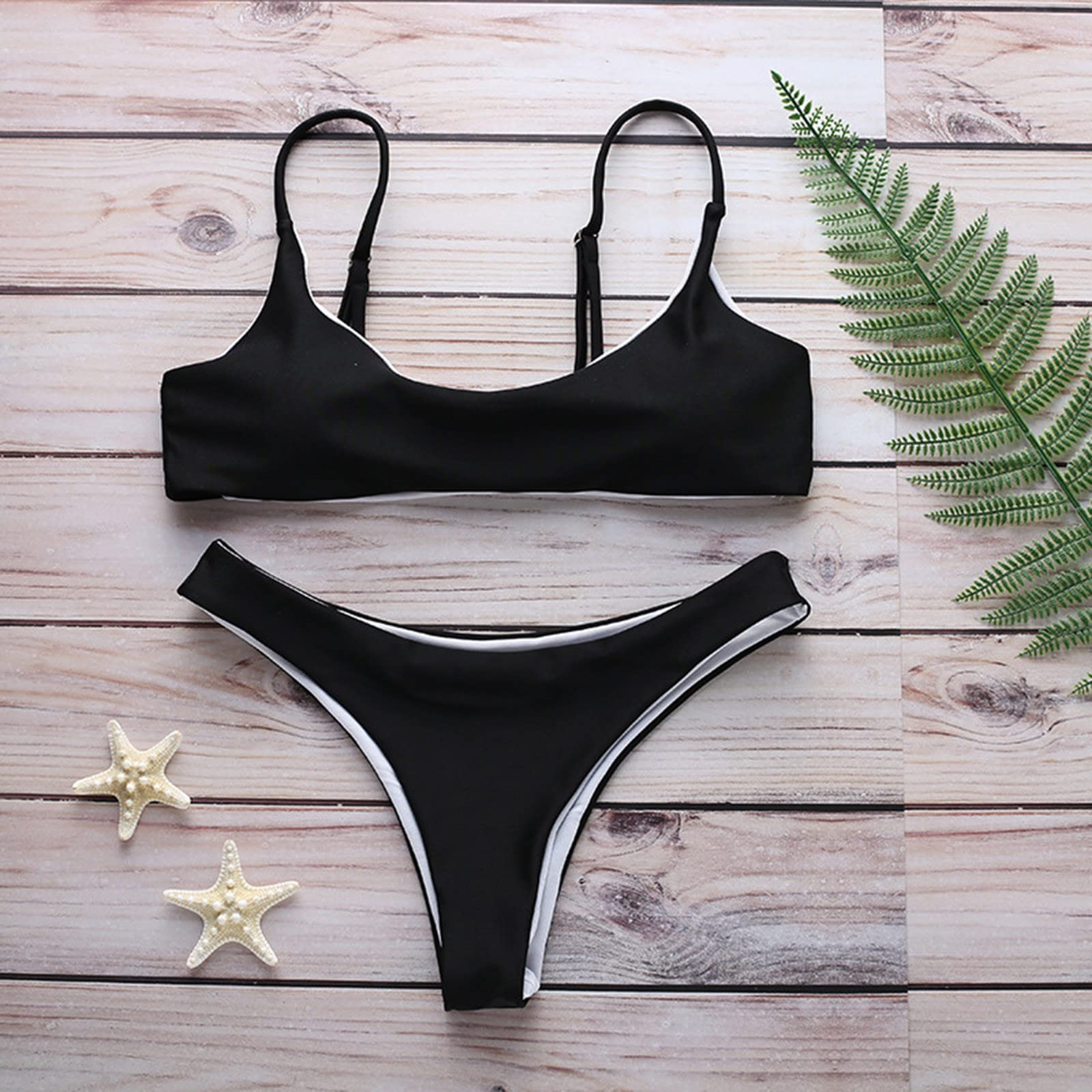 Bikini da Donna Accappatoio Fasciatura A Fascia for Brasiliano Set Push-up Spiaggia Abbigliamento, Rosa, S