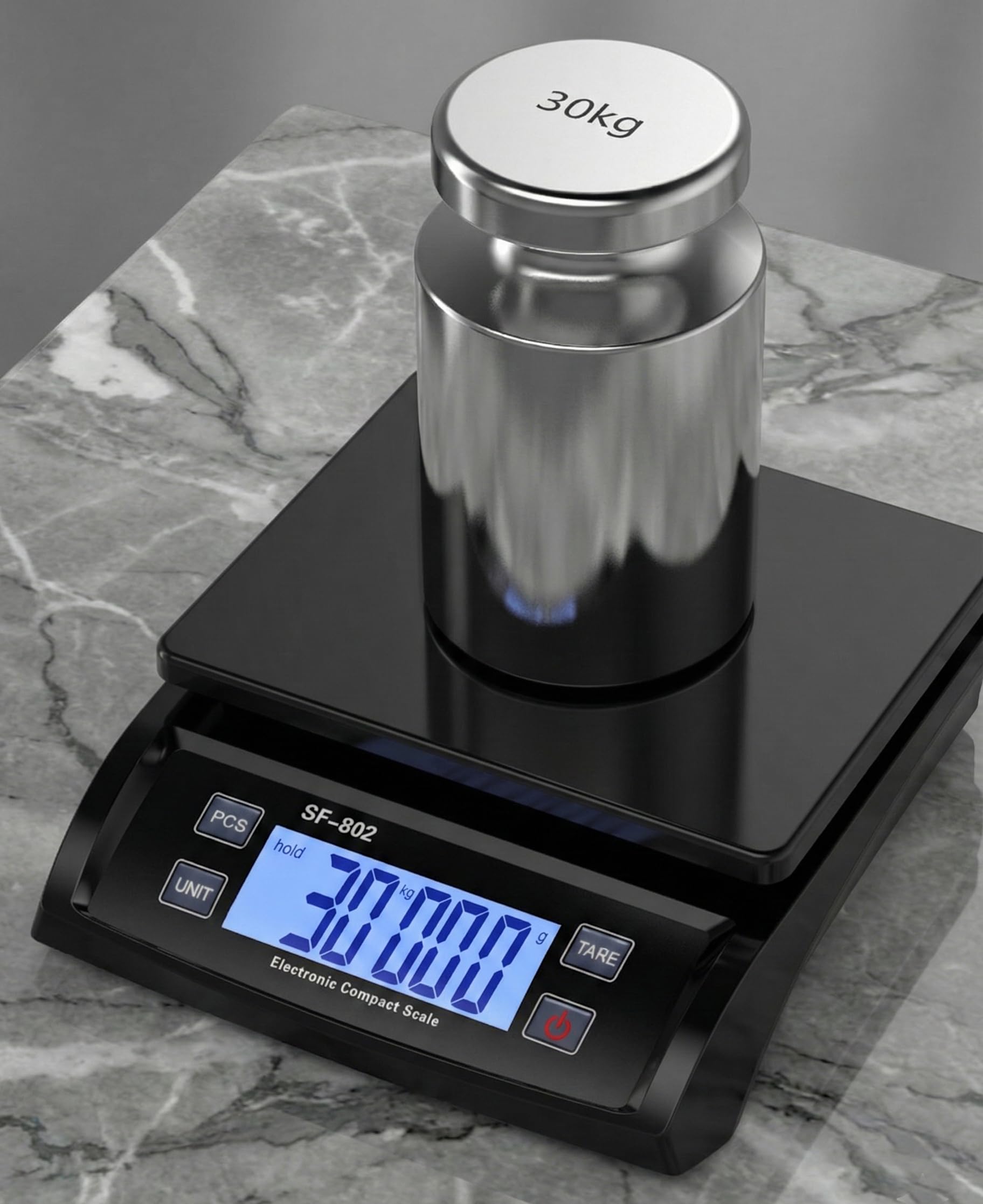 Balance Postale Numérique 30 kg, Pèse-Colis de Précision, Unités kg/lb/oz