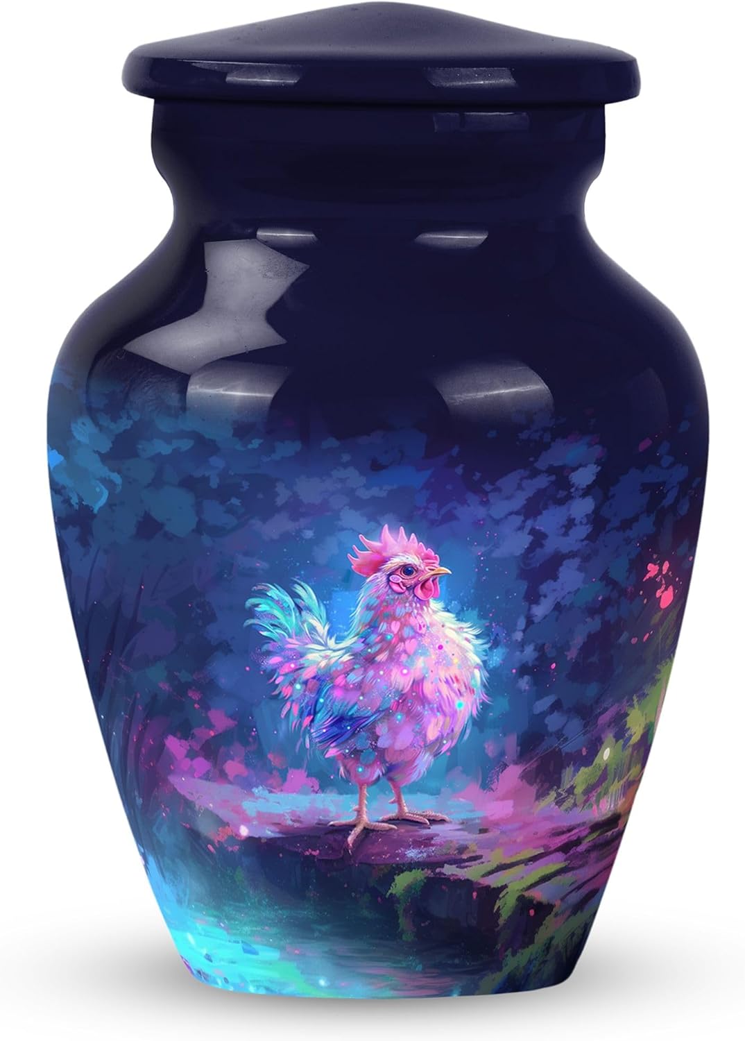 Forest Rooster - Small Cremation Urns for Human Ashes - Metal Urns for Human Ashes - Funeral Urn Ashes - Urn Adult Human Ashes - Urn for Dads Ashes (Size-3inch,1pcs)