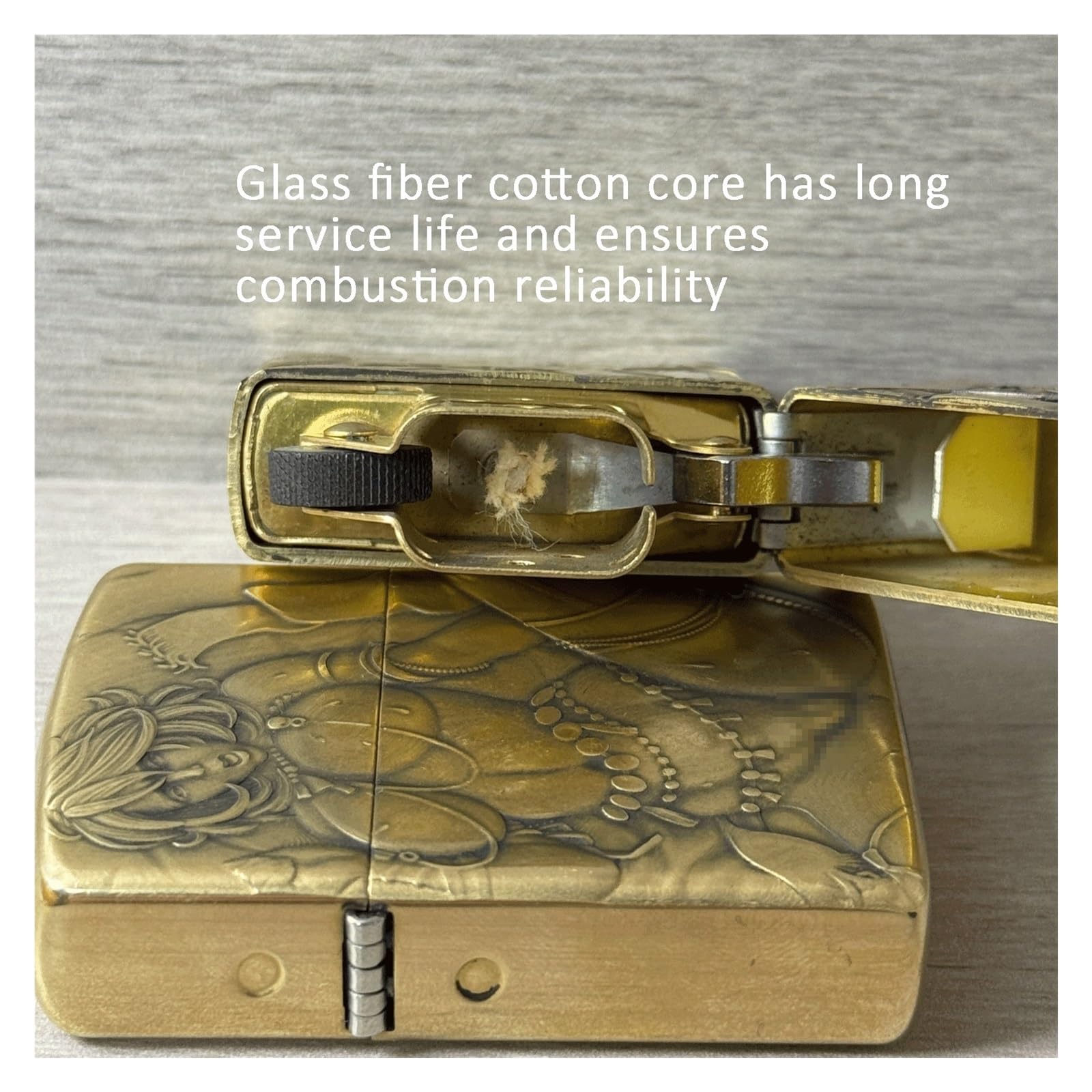 Briquet tempête au kérosène - Design portable vintage - Rechargeable - Pour homme