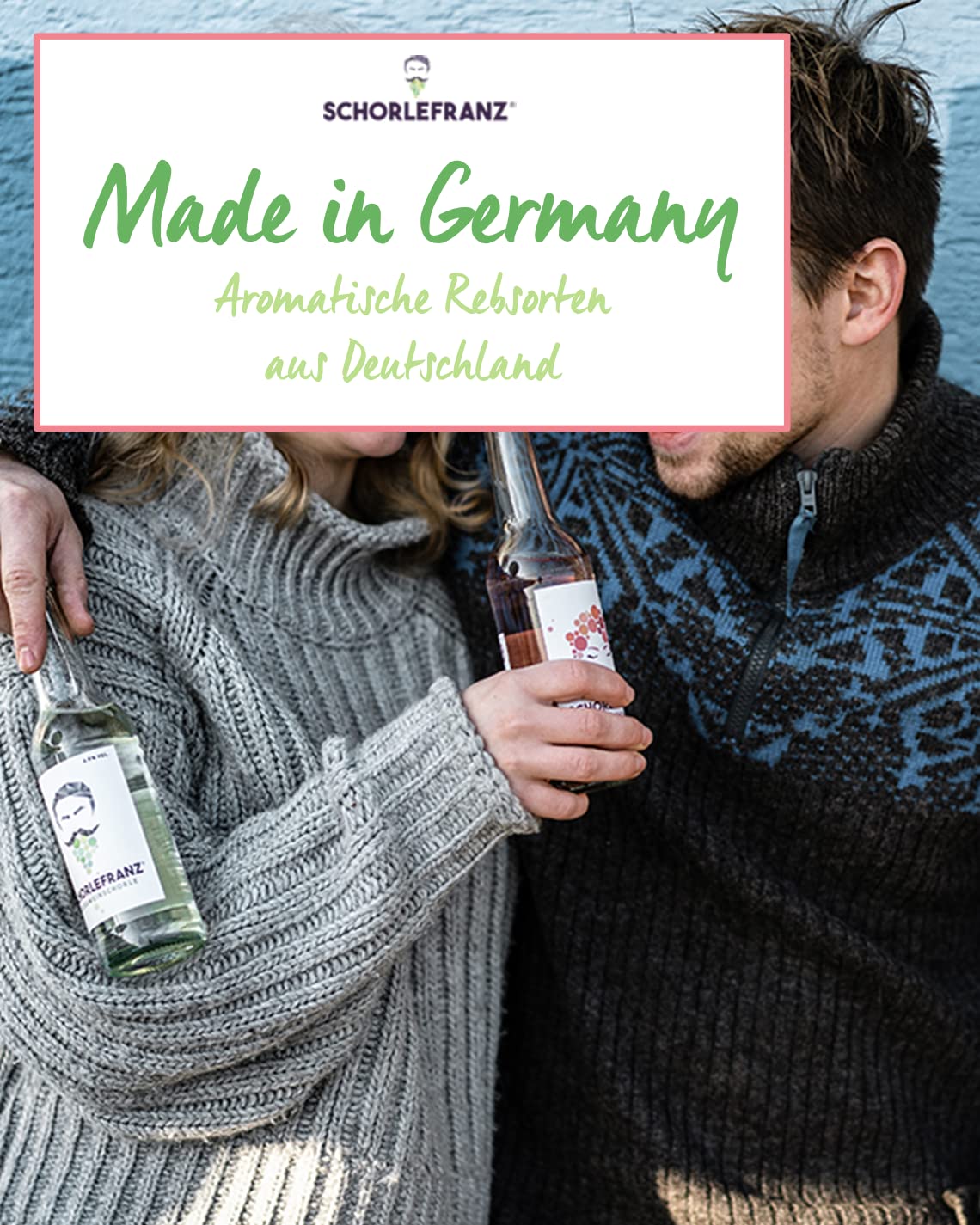 SCHORLEFRANZ Weinschorlenmix 24er-Set | 12 x Weißweinschorle & 12 x Roséschorle | Idealer Durstlöscher (6,9 & 6,3% Vol.) (Je 0,33l)