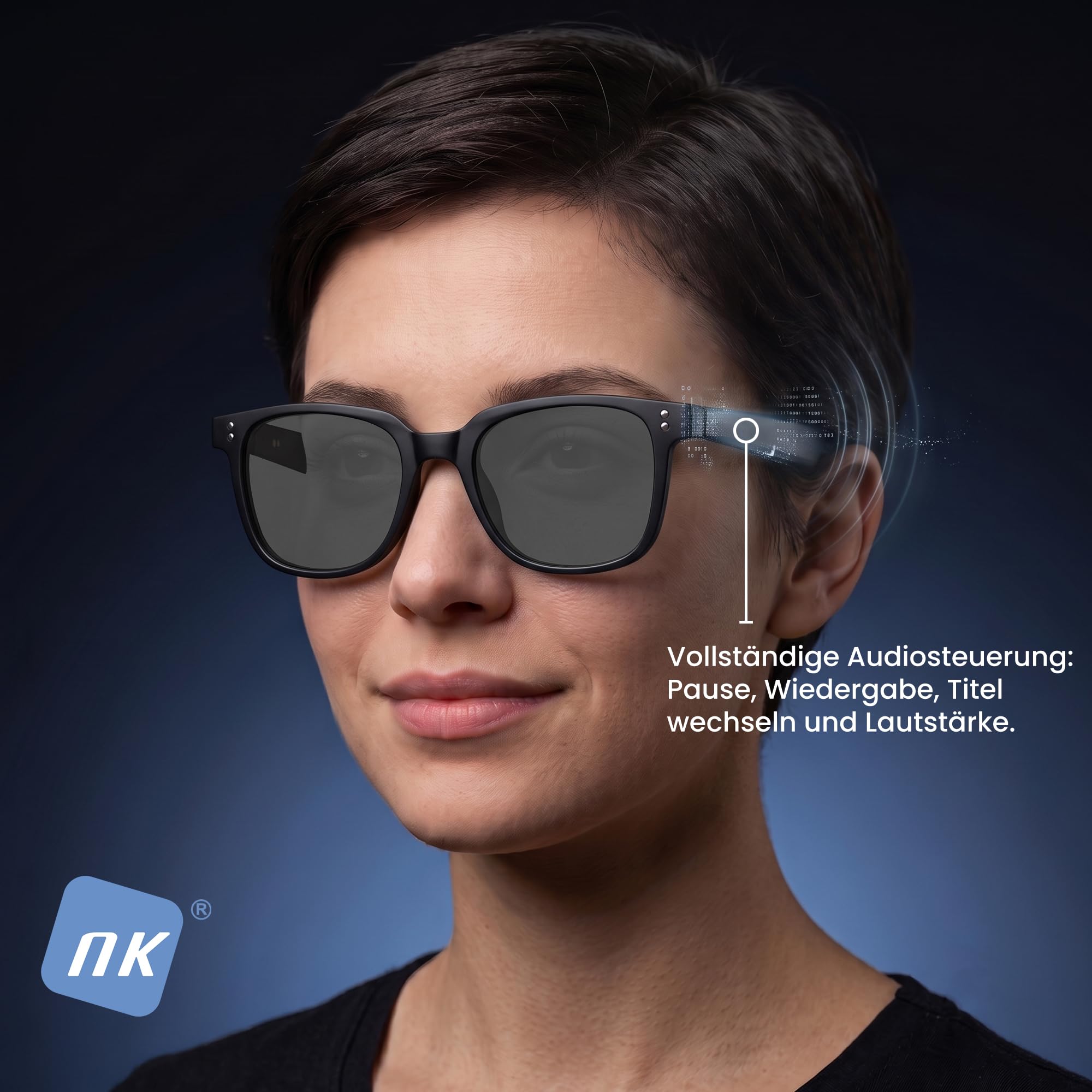 NK Intelligente Sonnenbrille mit Bluetooth-Audio (UV400)