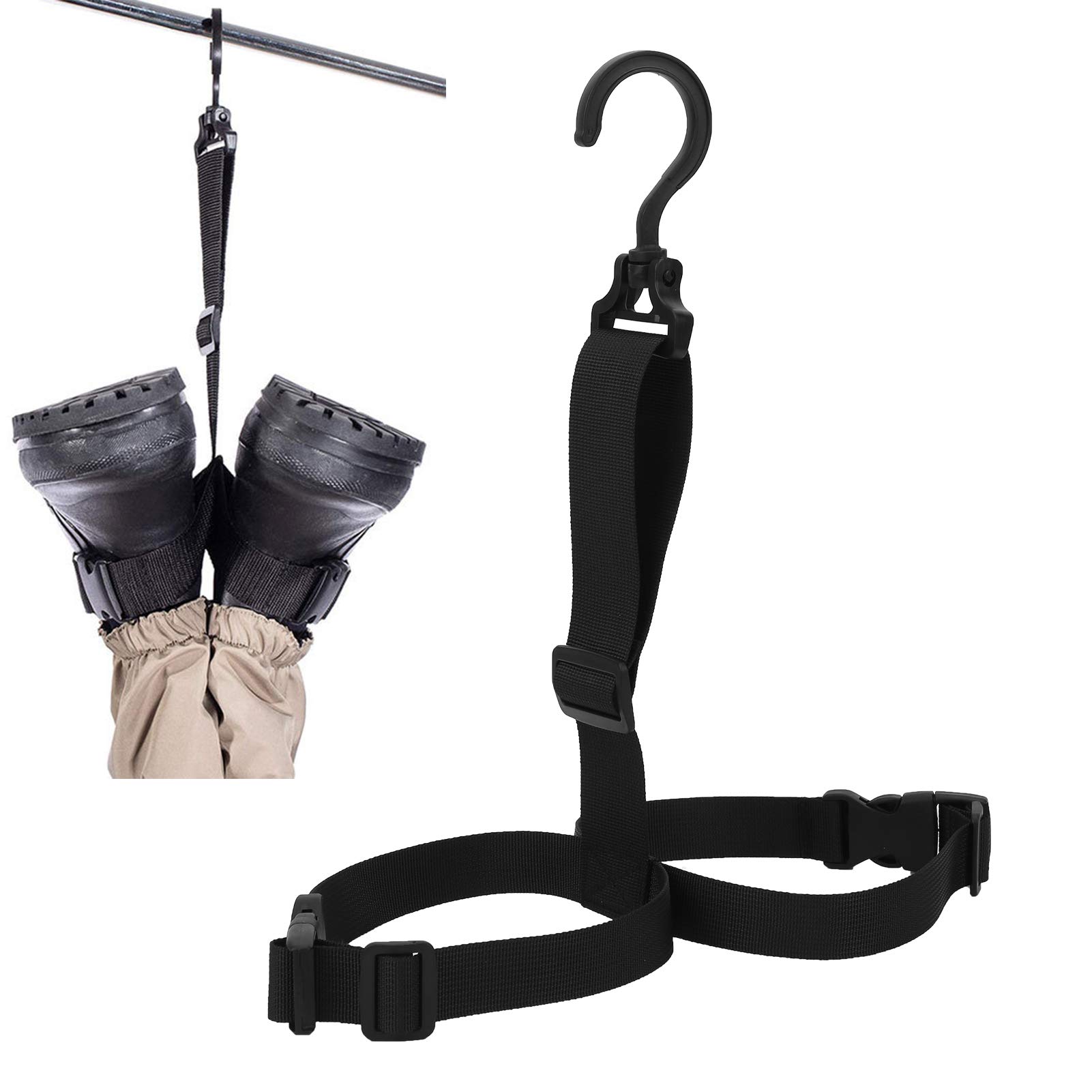 Wieszaki na Buty Wodery 360°, Buty Wędkarskie Wodery Obrotowa Klamra Wędkarstwo na Wodery Wieszak na Buty Wodery Wieszak na Buty do Wędkowania