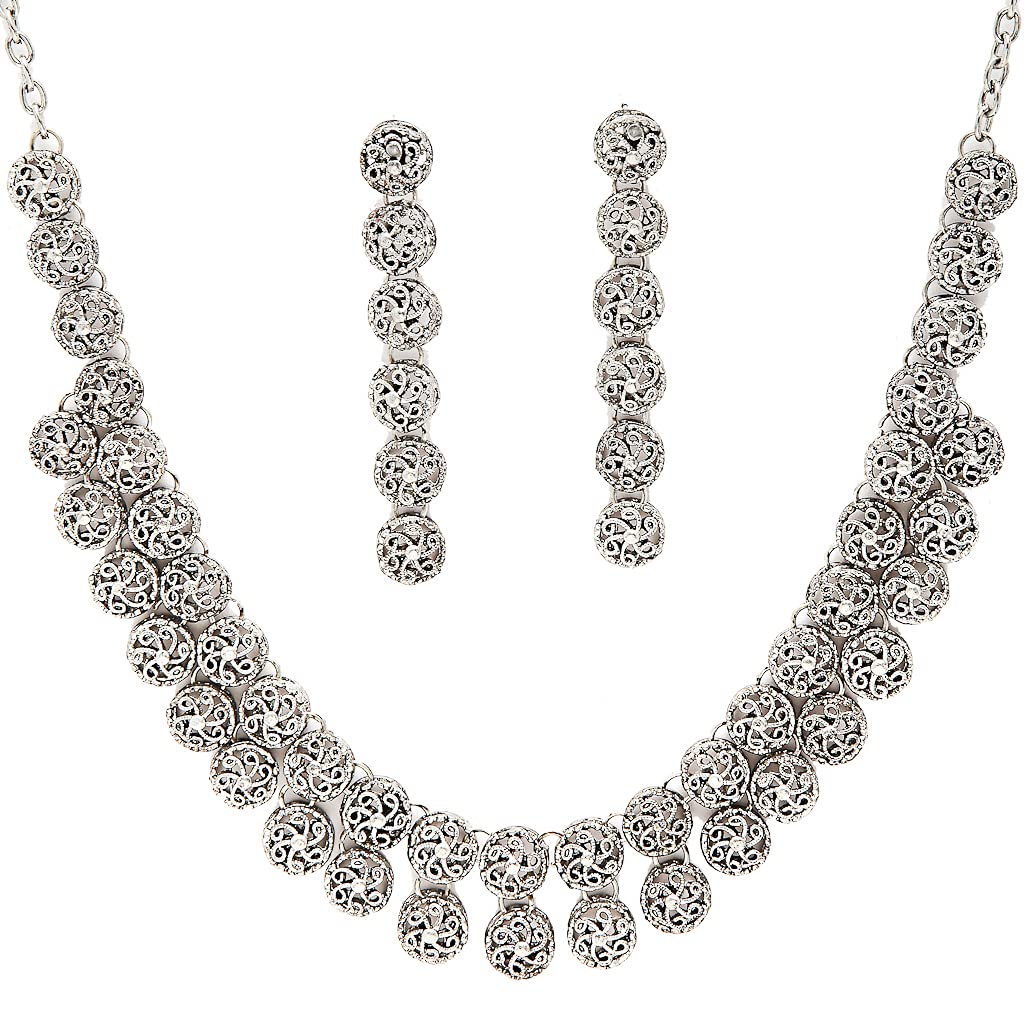 See full amazon price history chart for Karatcart Womens Afghani Tribal Oxidised Choker Necklace Set (Silver) Karatcart Womens Afghani Tribal Oxidised Choker Necklace Set (Silver) (B09CL8HXMG) Amazon Price History, Amazon Price Tracker