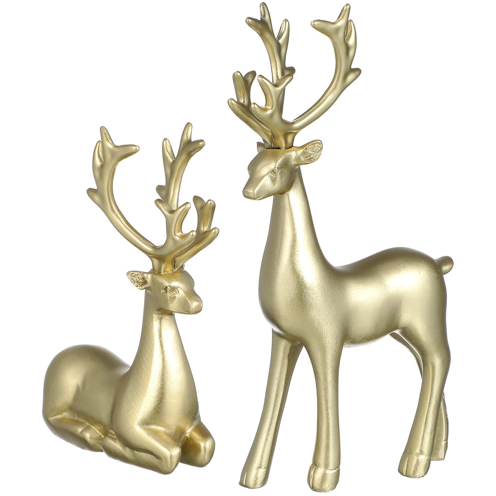 TOYANDONA 2stücke Elch-weihnachtsdekoration aus Kunstharz Elch-deko für Haus und Büro Tischornament für Festtagsfeiern