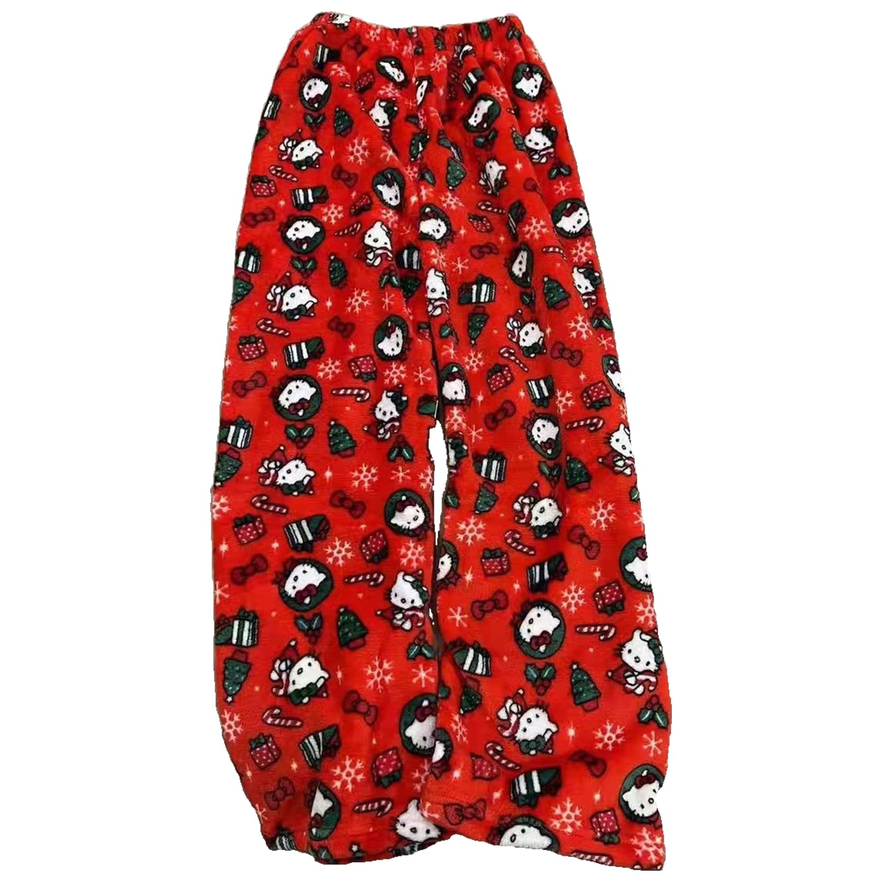Btofellin Pyjama Bottoms Womens Cute Cat Pattern Fluffy Pyjamas Pants Christmas Comfortabl...