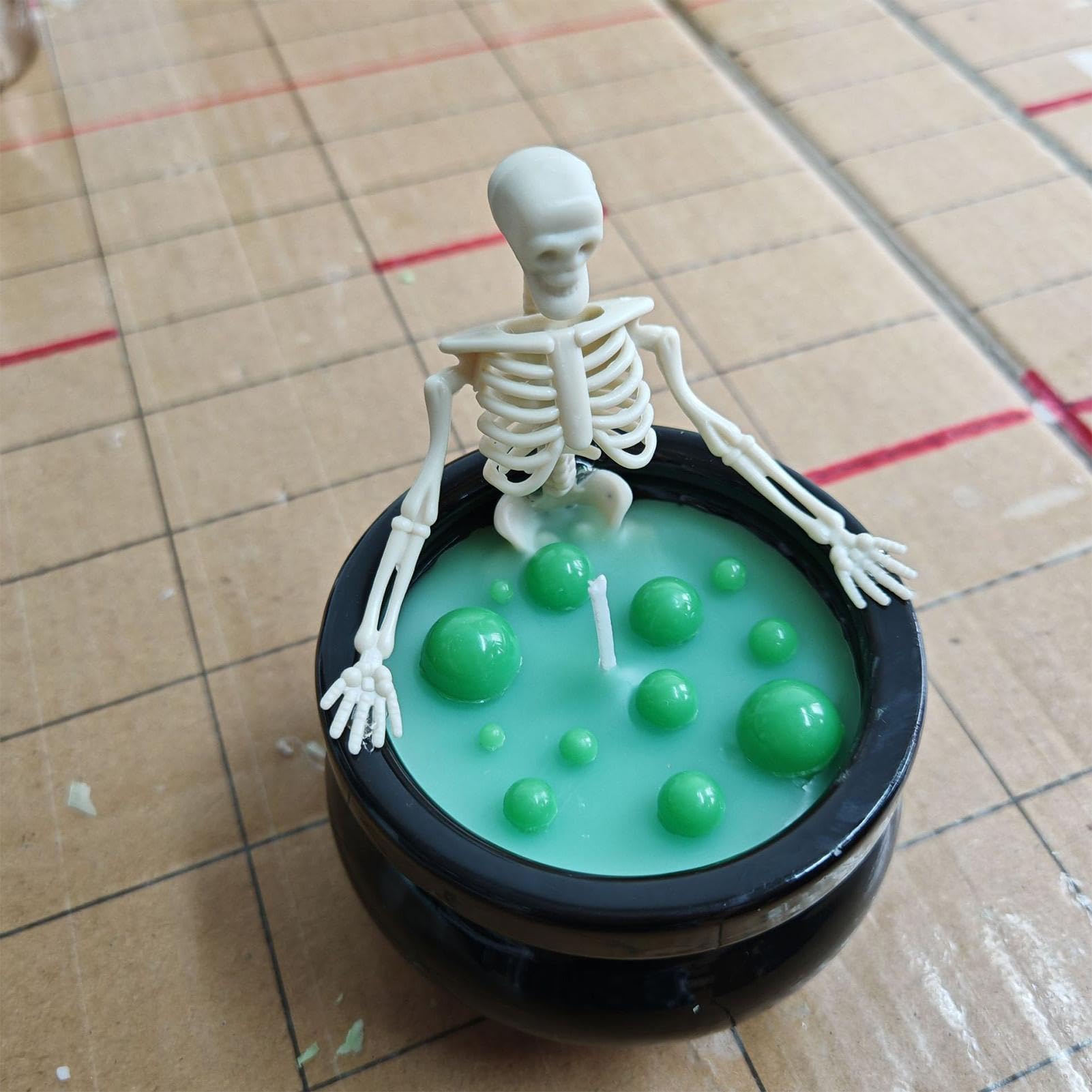 Vela De Halloween Con Forma De Caldero Acento decorativo gótico para el