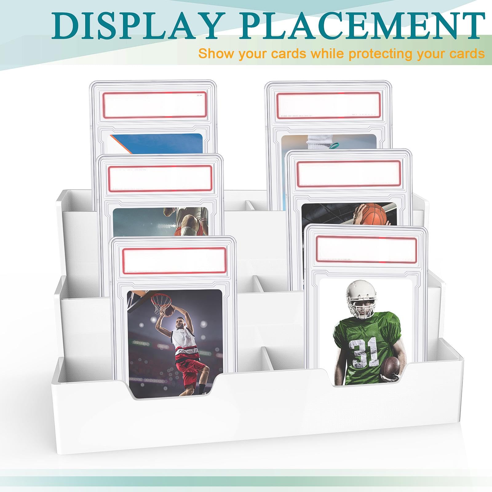 Amazon.com: Gersoniel 6 Pack Card Case Holder Graded Card Slab Acrylic Baseball  Cards Protectors Hard Sleeves with Label Position for Grading Baseball  Football Gaming Trading Display Sports Game Collector : Toys &