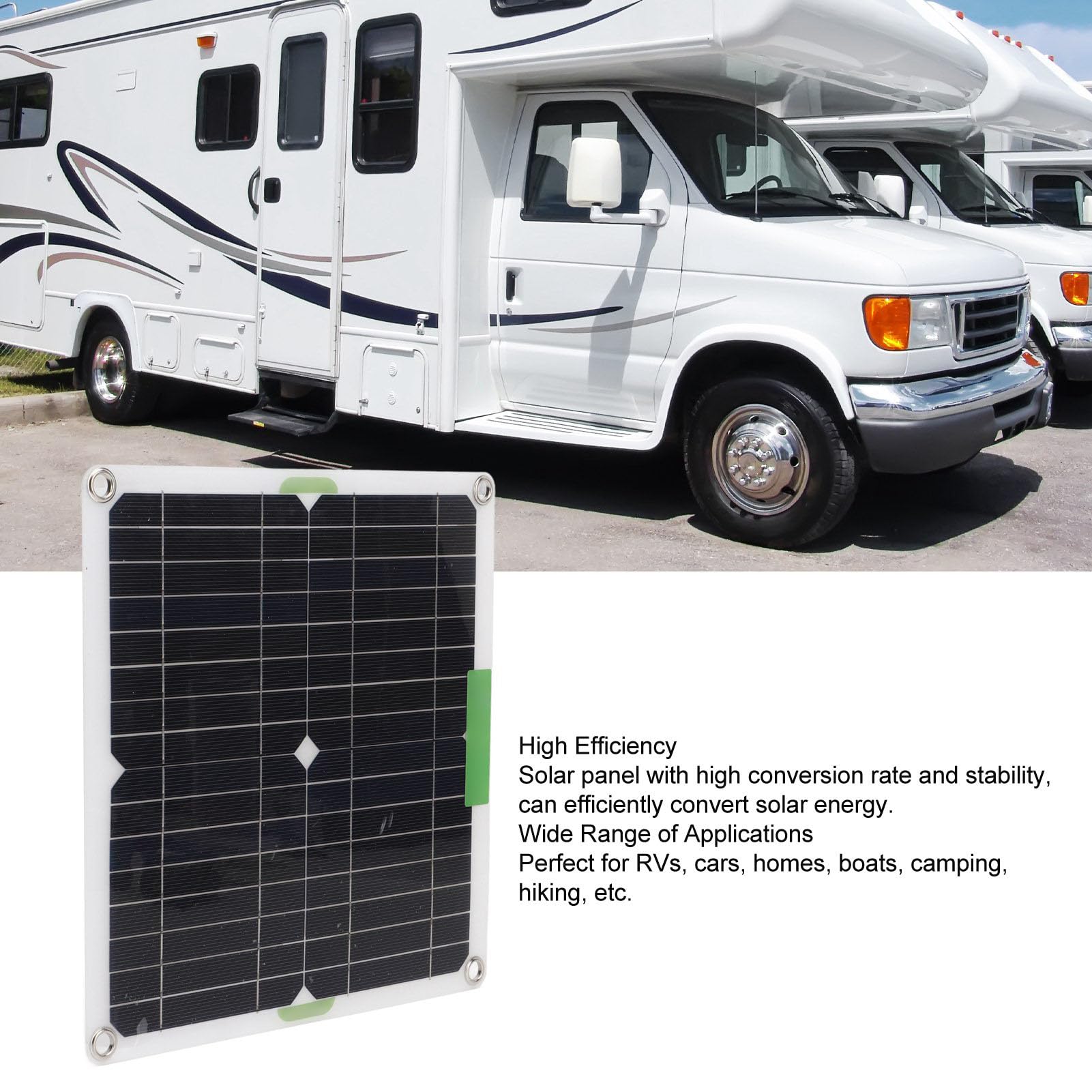 Keenso Pannello Solare, Pannello Solare Portatile 200W 12V Kit Pieghevole Monocristallino Alto Tasso di Conversione con Cavo USB da 1 a 10 per Campeggio in Barca