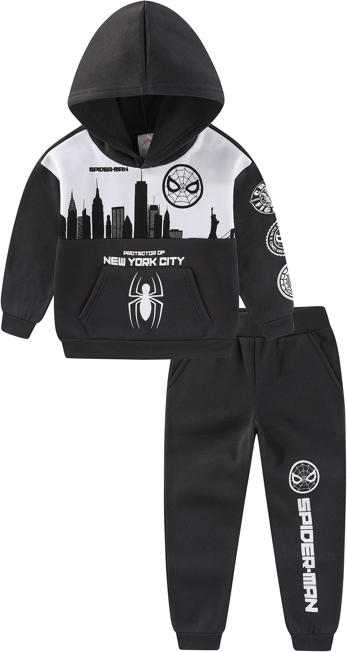 Spider-Man Boys Hoodie and Pants Set for Toddlers and Big Kids