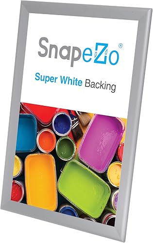 Vista 53 de SnapeZo Silver 36x37 Poster Frame, 1.7" Aluminum Profile, Front-Loading Snap Frame, Wall Mounting, Wide Series