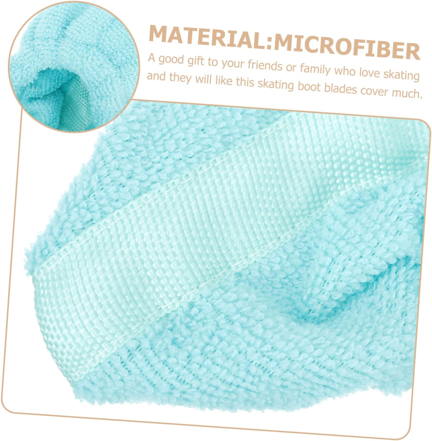 BESTonZON Microfiber Skate Blade Covers Durable Ice Skate Protectors for Figure Skating Hockey Comfortable Boot