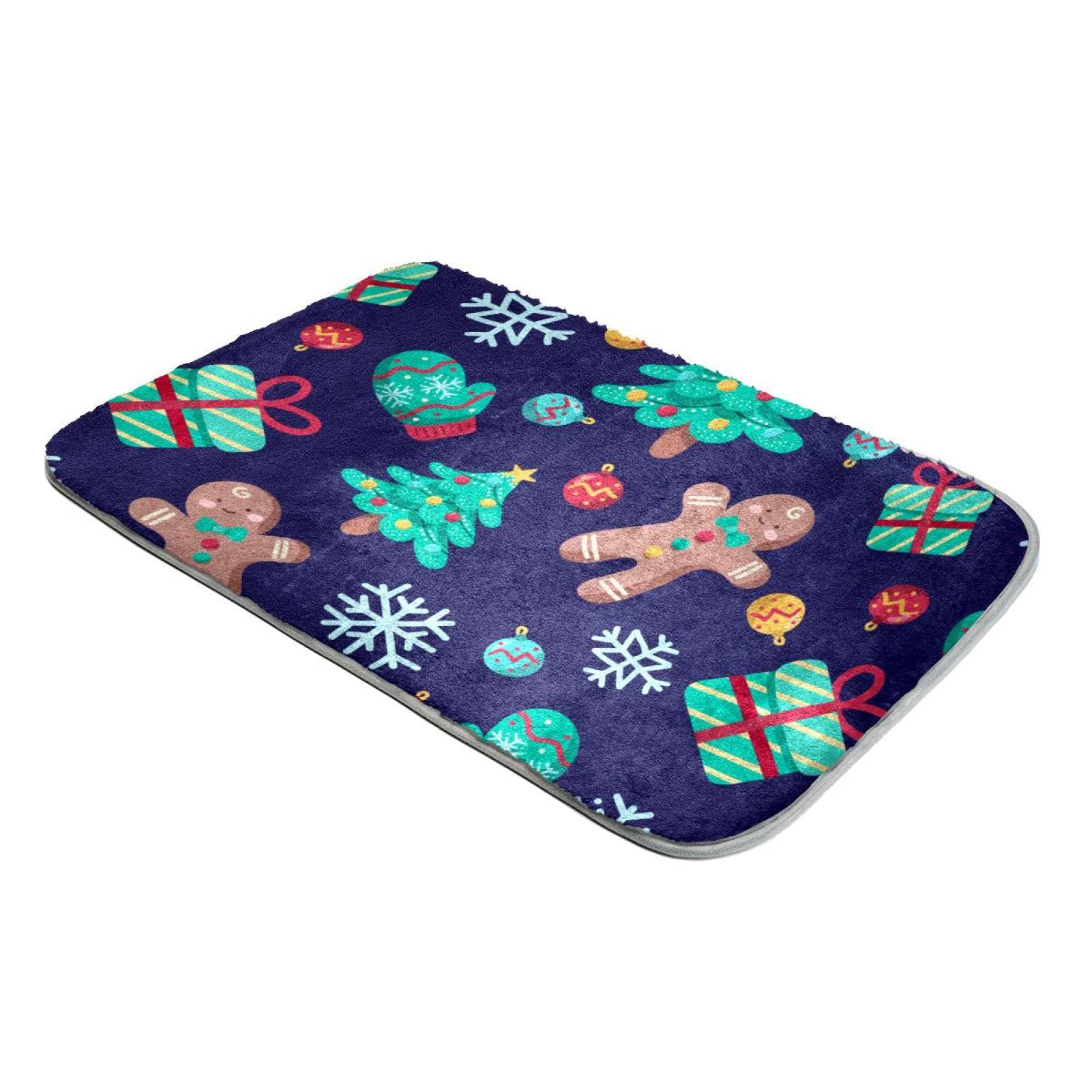 Tapis de sapin violet fausse fourrure pour décor pain d'épices