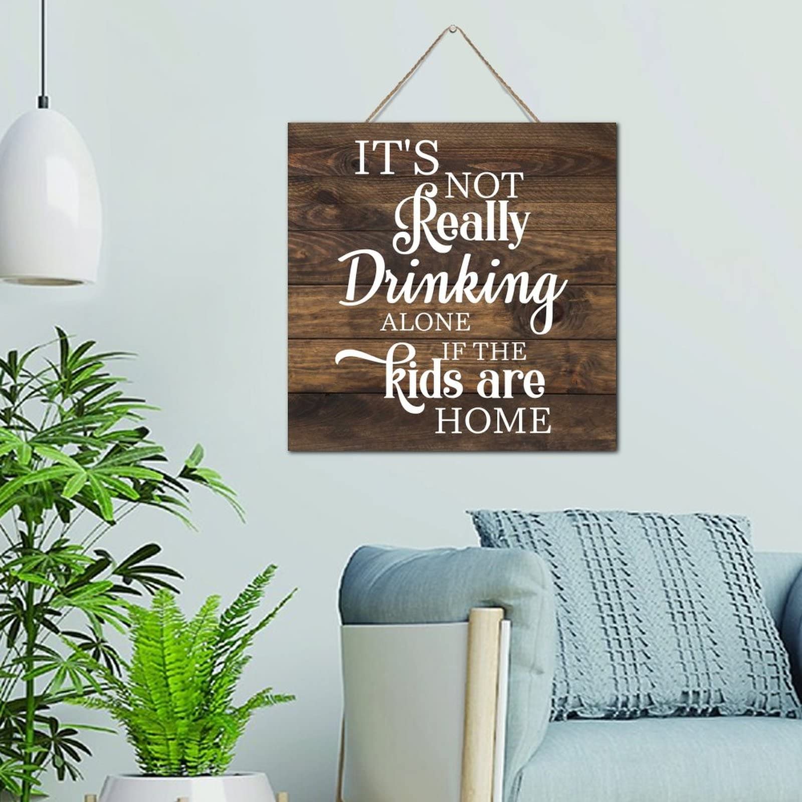 Plaque murale vintage en bois au message réconfortant pour célébrer la vraie vie de parents