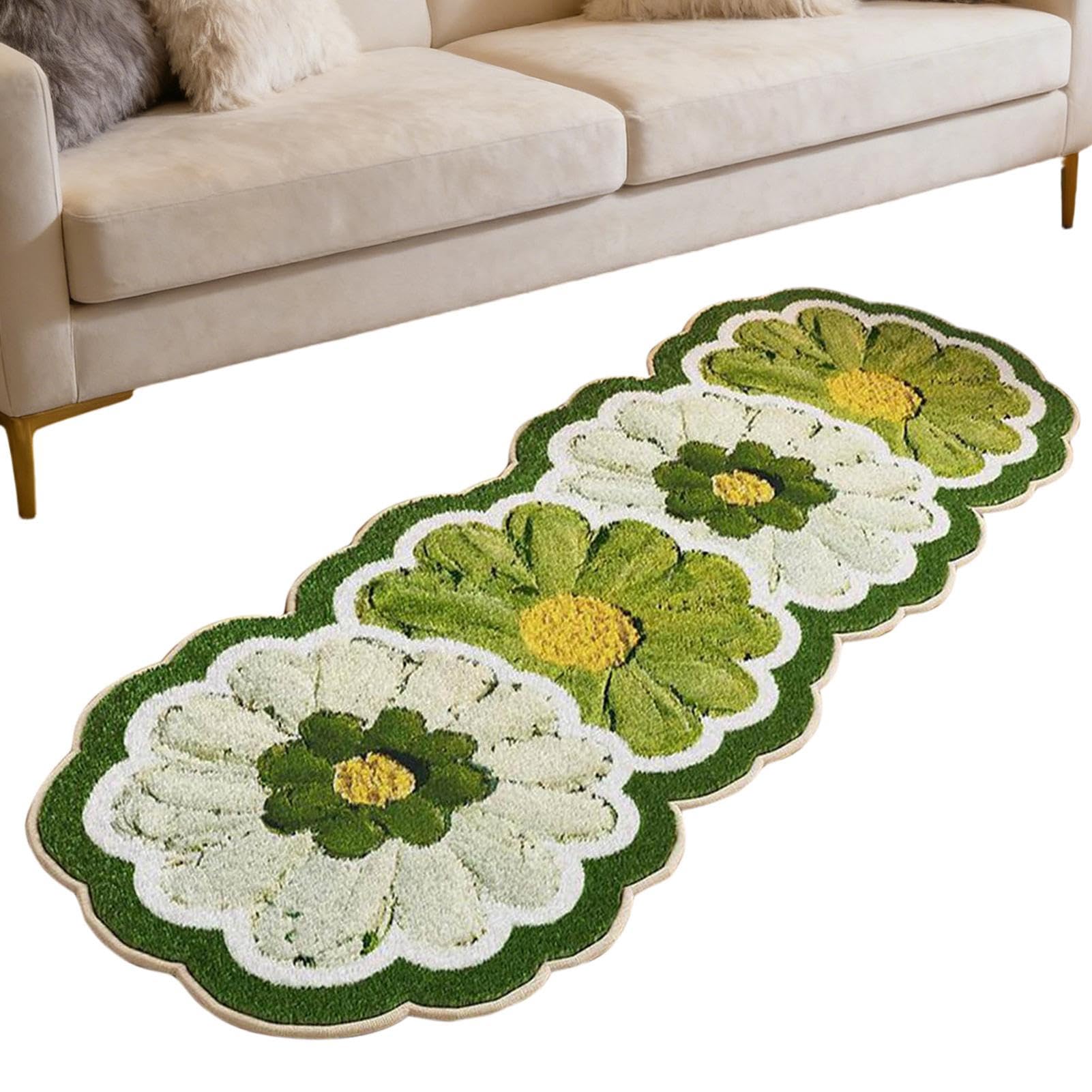 Alfombra Absorbente para Cocina de Estilo Floral Lavable y Muy Resistente