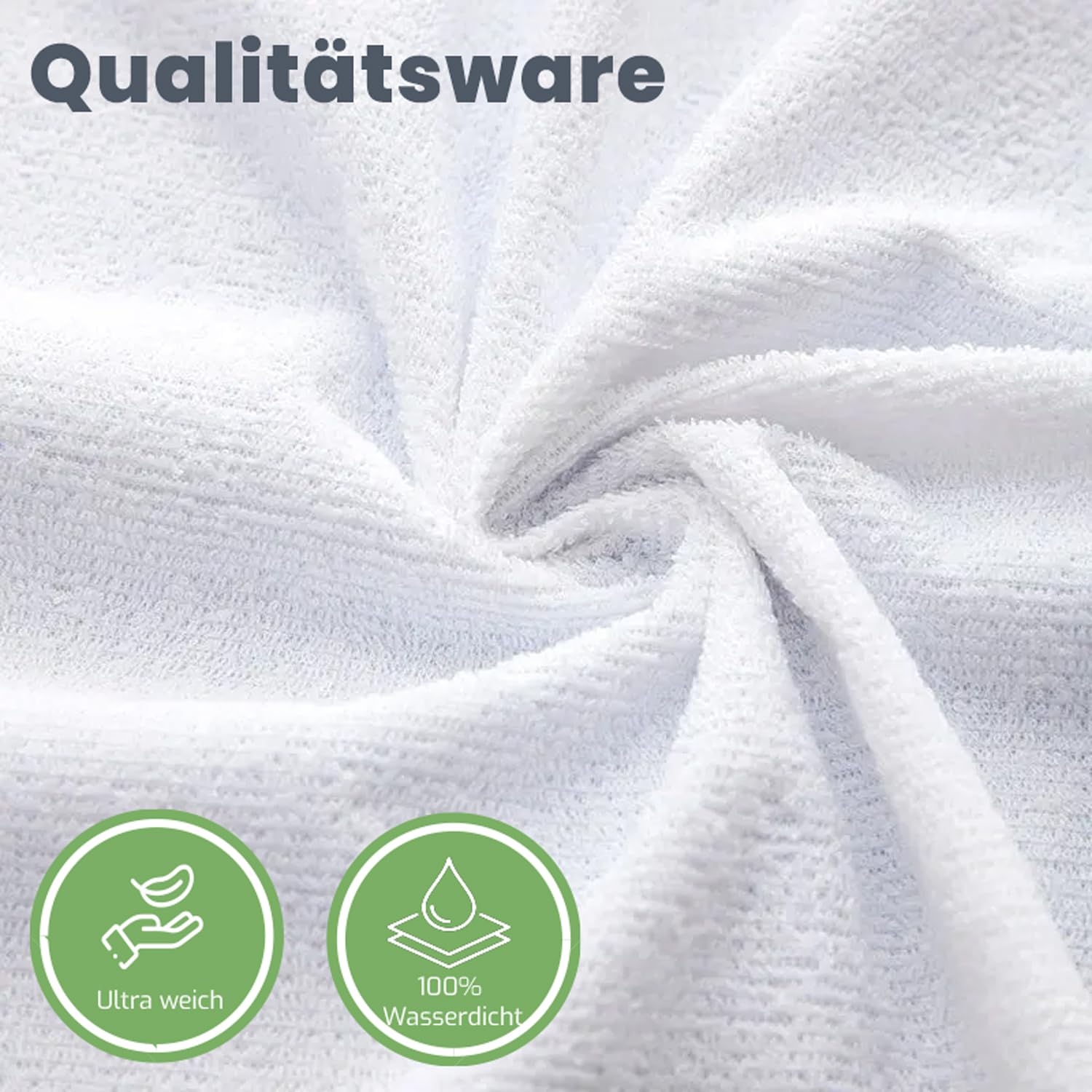 LIVESSA Matratzenschoner 180x200 (3er Pack) - Inkontinenzunterlage Waschbar, Atmungsaktiv, Wasserdicht, Nässeschutz, Weiß