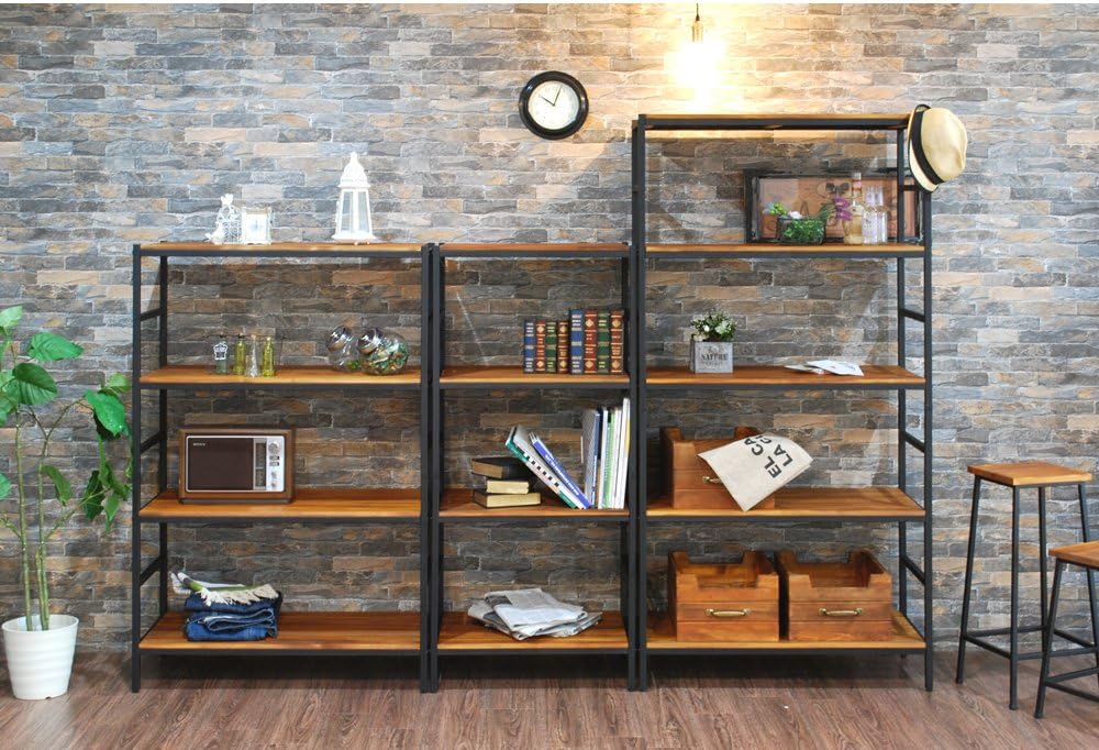 ガーデンガーデン アイアン*ウッド パイン ユニット システムラック 5