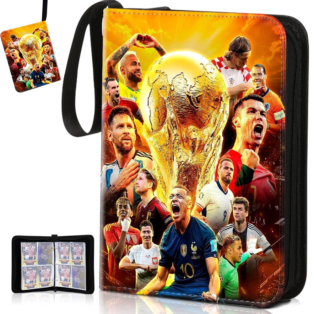 CLIUNT Football Card Binder, 400 Pockets Football Card Holder, Trading Card Games Collection, Football Card Folder with Removable Sleeves (new2