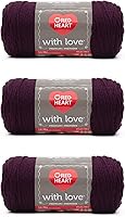 Vista 31 de Red Heart with Love - Hilo de seda de maíz, paquete de 3 unidades de 6.98 oz/7 onzas, acrílico, 4 medianos (peinado), 370 yardas, tejido/ganchillo