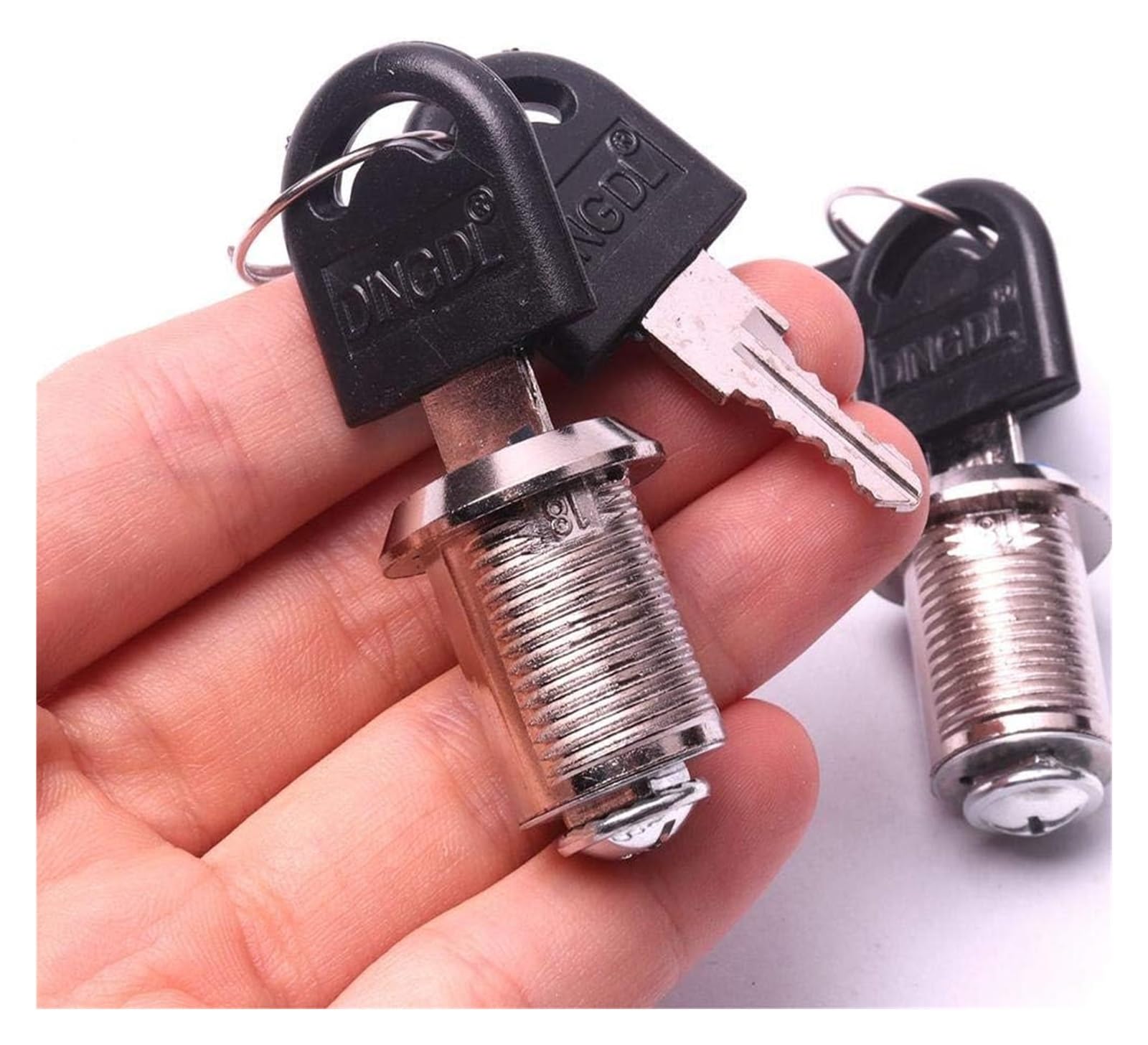 Schubladenschloss, 10 Stück Mini 20 mm/30 mm 46 x 15 1,9 for Tür, Schrank, Briefkasten, Schublade, Schließfach(20mm)