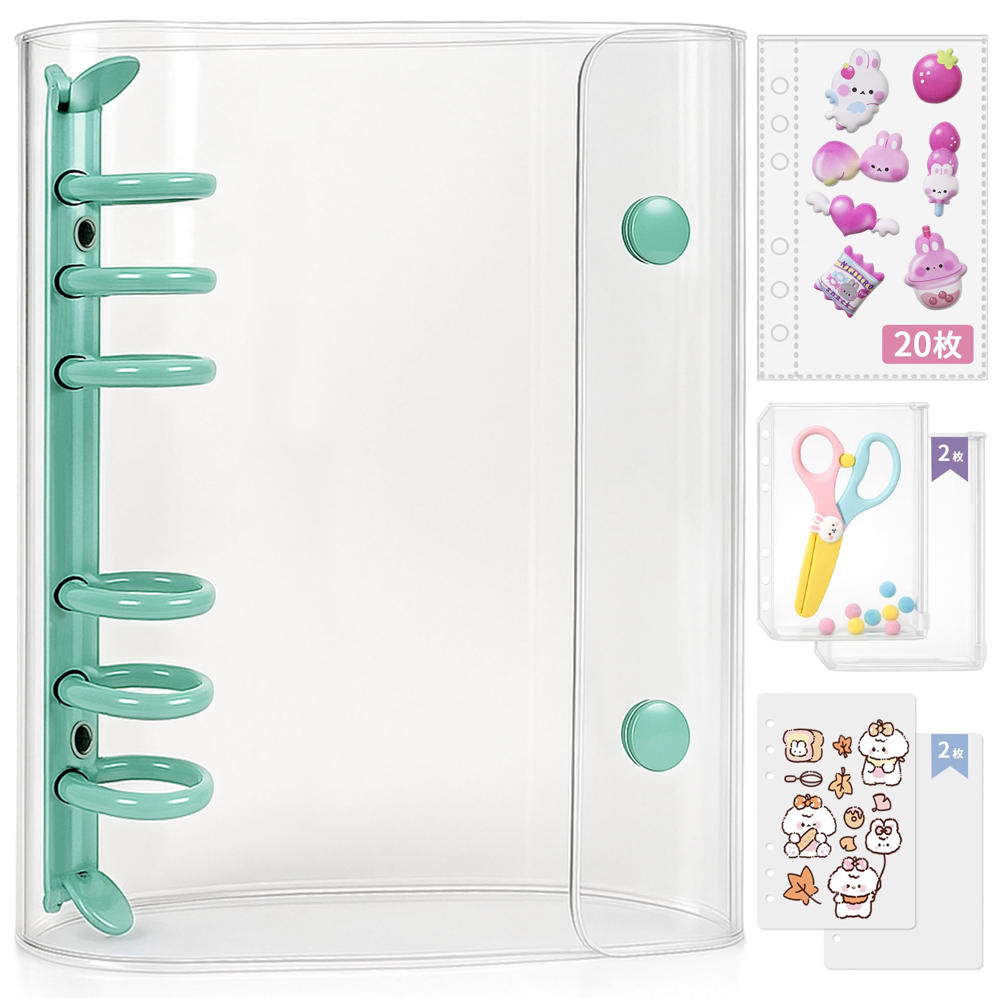 Amazon | GOKEI A6サイズ 透明バインダー シール手帳 ミニ