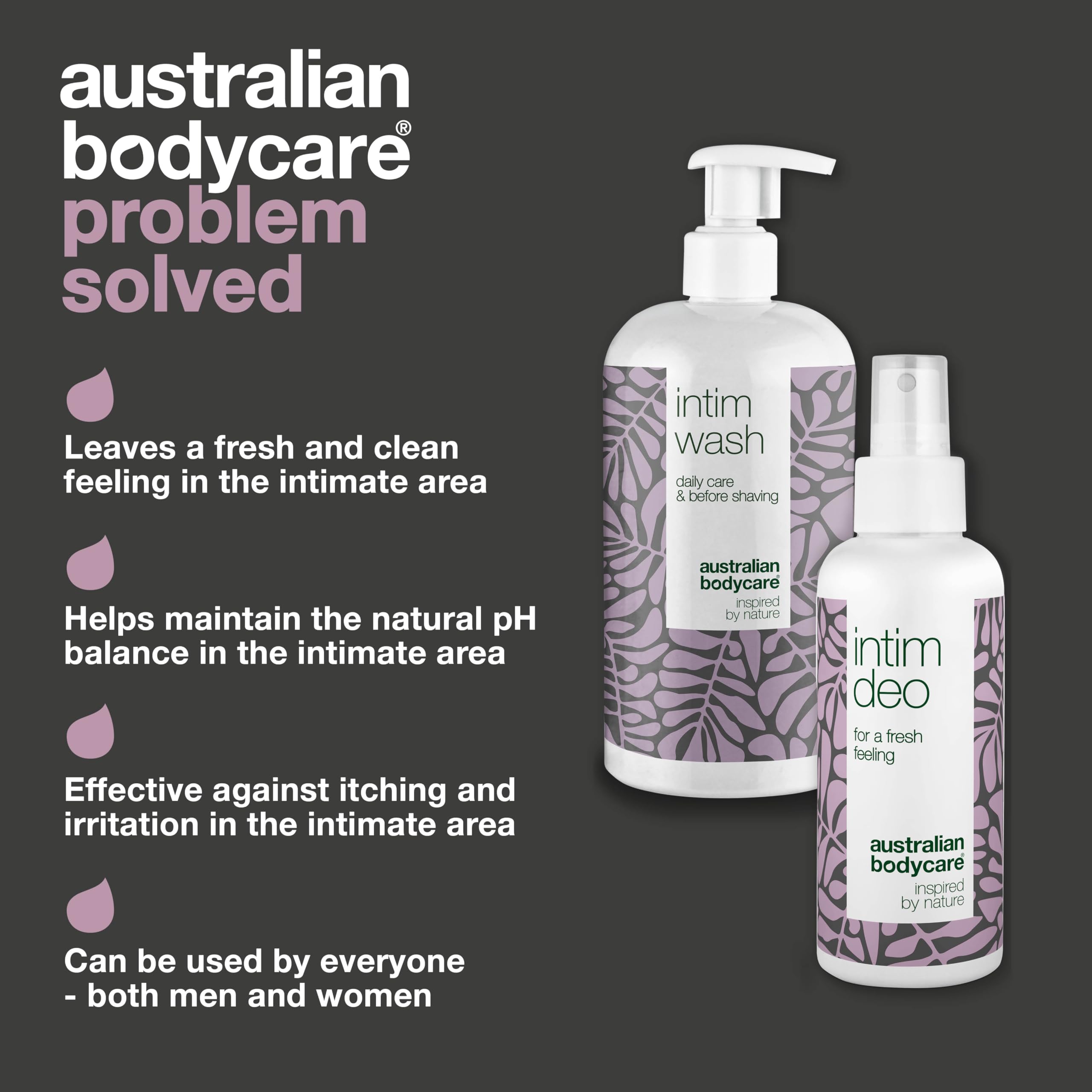 Kit contro il cattivo odore intimo | 2 prodotti al Tea Tree Oil contro odore, prurito intimo e bruciore intimo | Detergente intimo (500 ml) e deodorante intimo (100 ml) anti odore e rinfrescanti