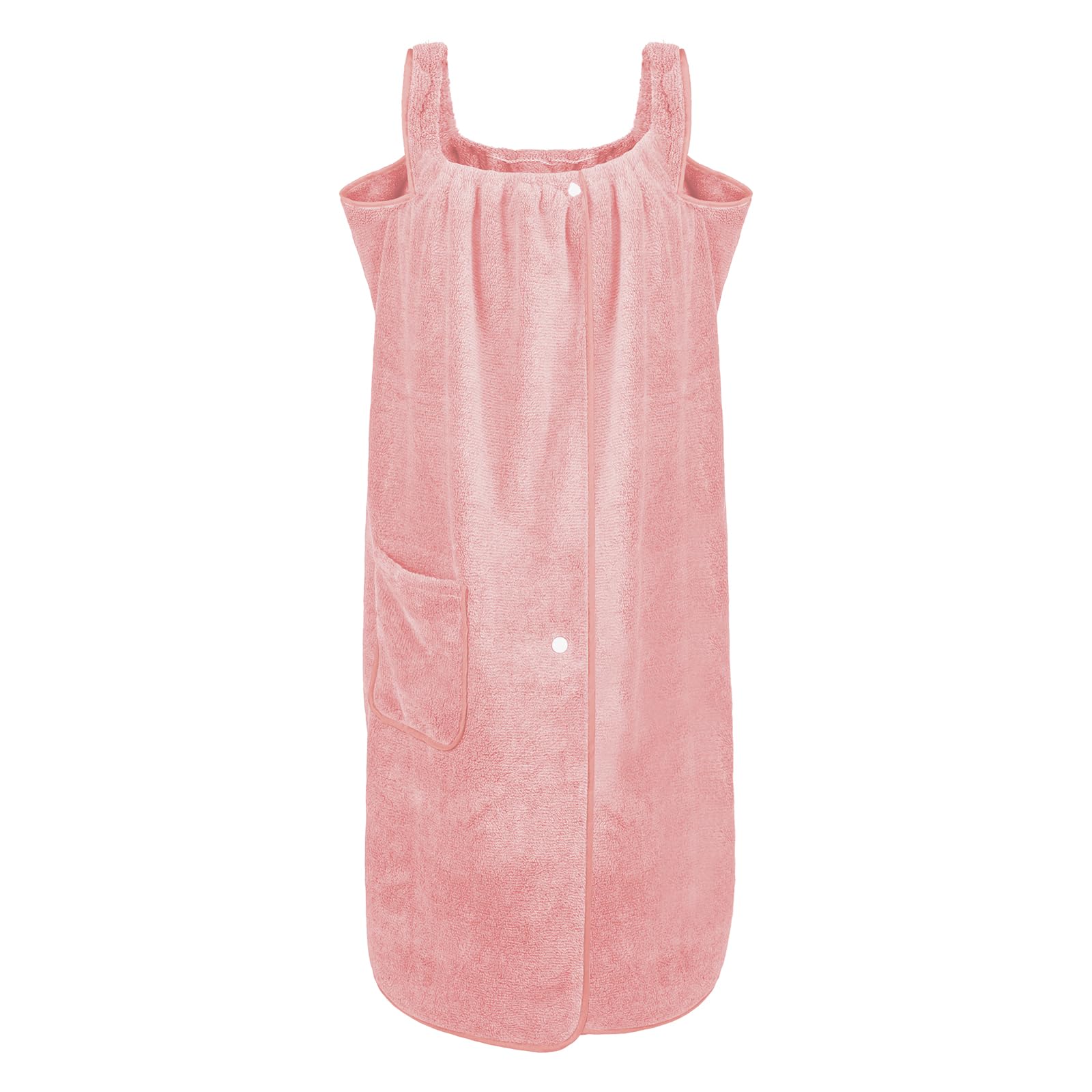 Women's Towel Wrap with Straps Coral Fleece Highly Absorbent Shower Towel Off Shoulder Wearable Bathrobe Beach Spa Gym Towelling Robe Body Cover Up